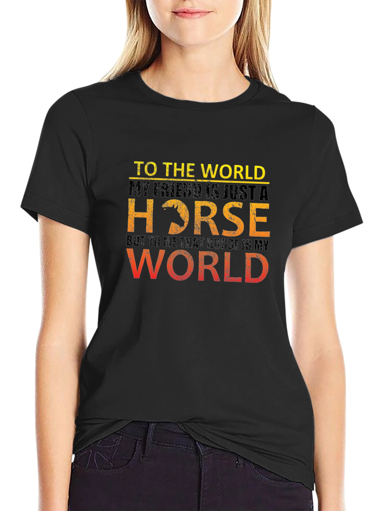 Camiseta Hombre Mi Caballo Mi Mundo