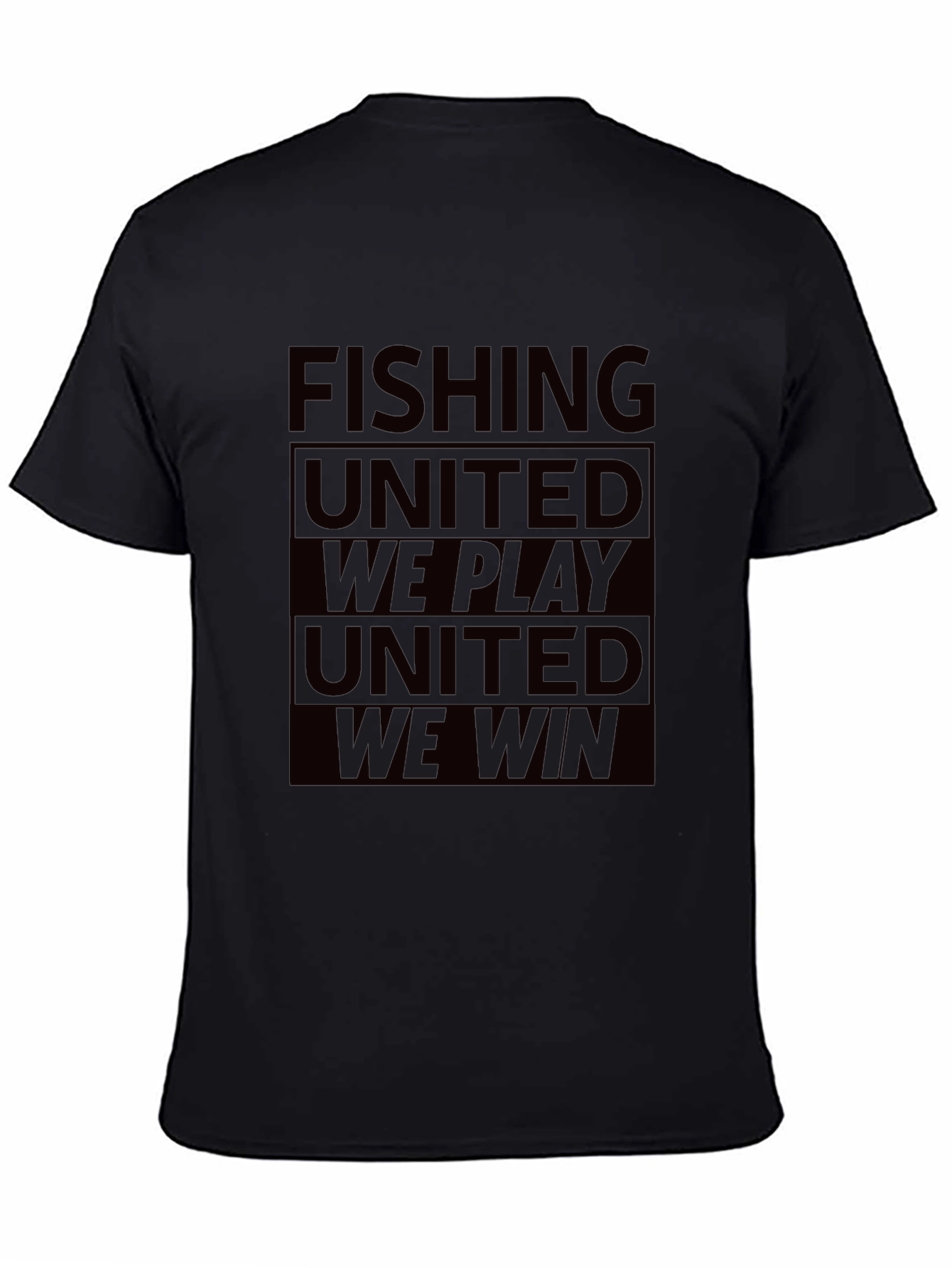 Camiseta Negra: Pesca Unida - Jugamos Ganamos