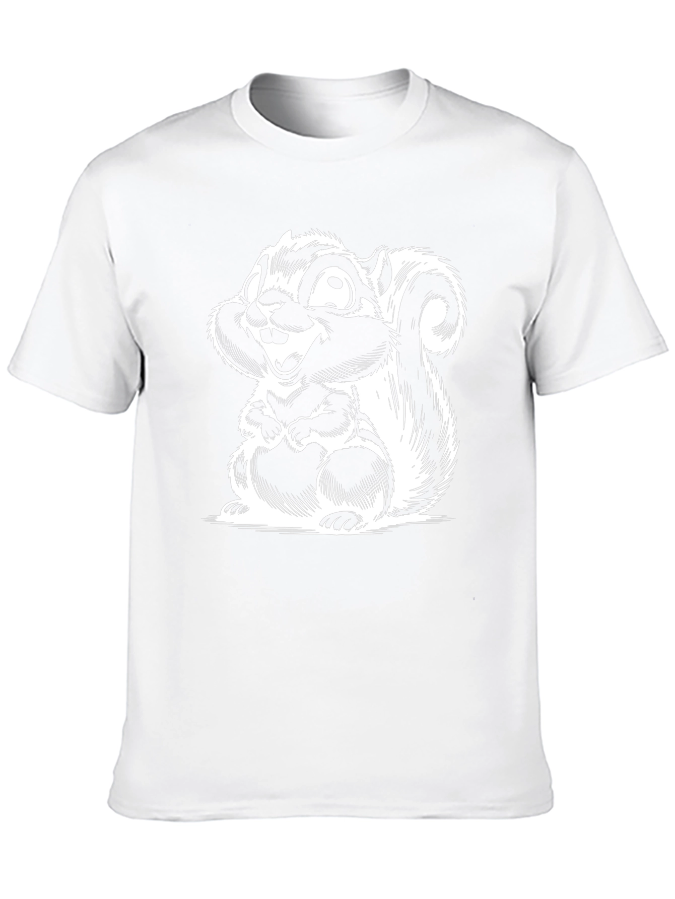 Camiseta Negra con Diseño de Ardilla Animada