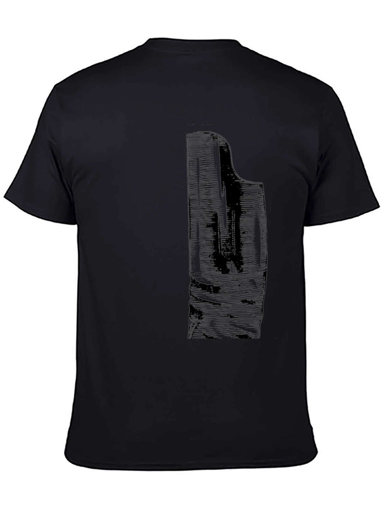 Camiseta Negra con Diseño Abstracto Elegante