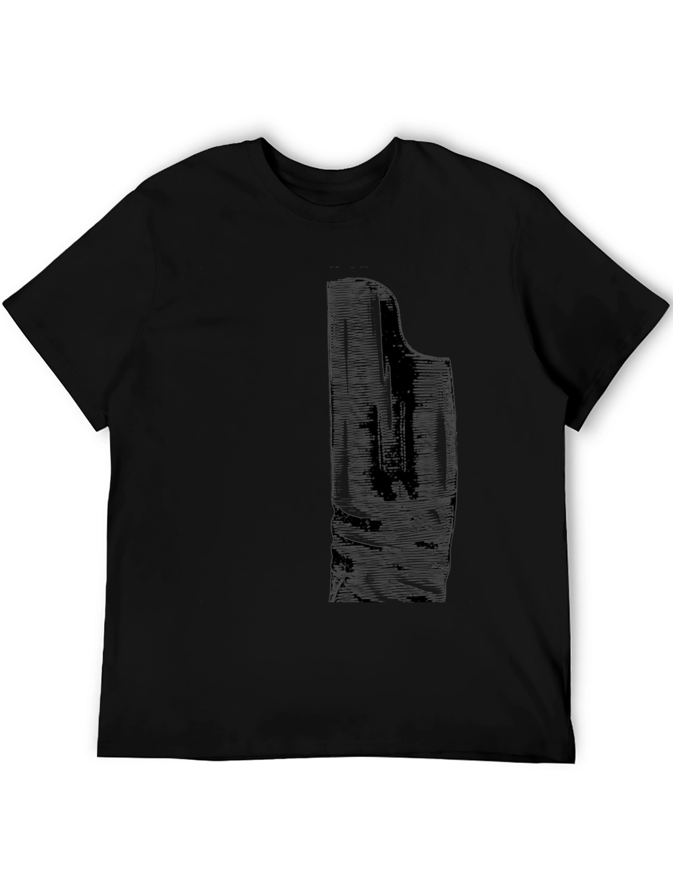 Camiseta Negra con Diseño Abstracto Elegante