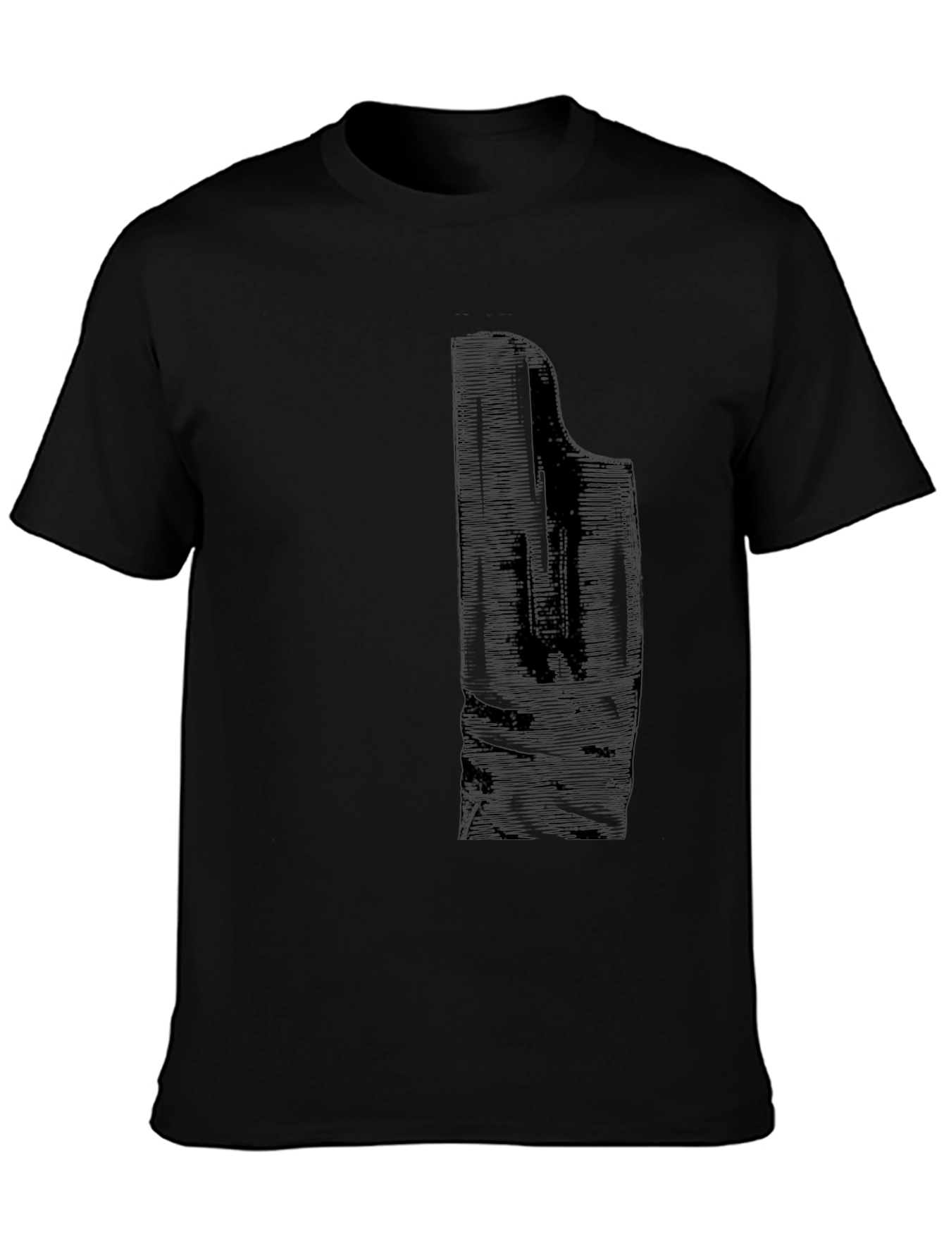Camiseta Negra con Diseño Abstracto Elegante