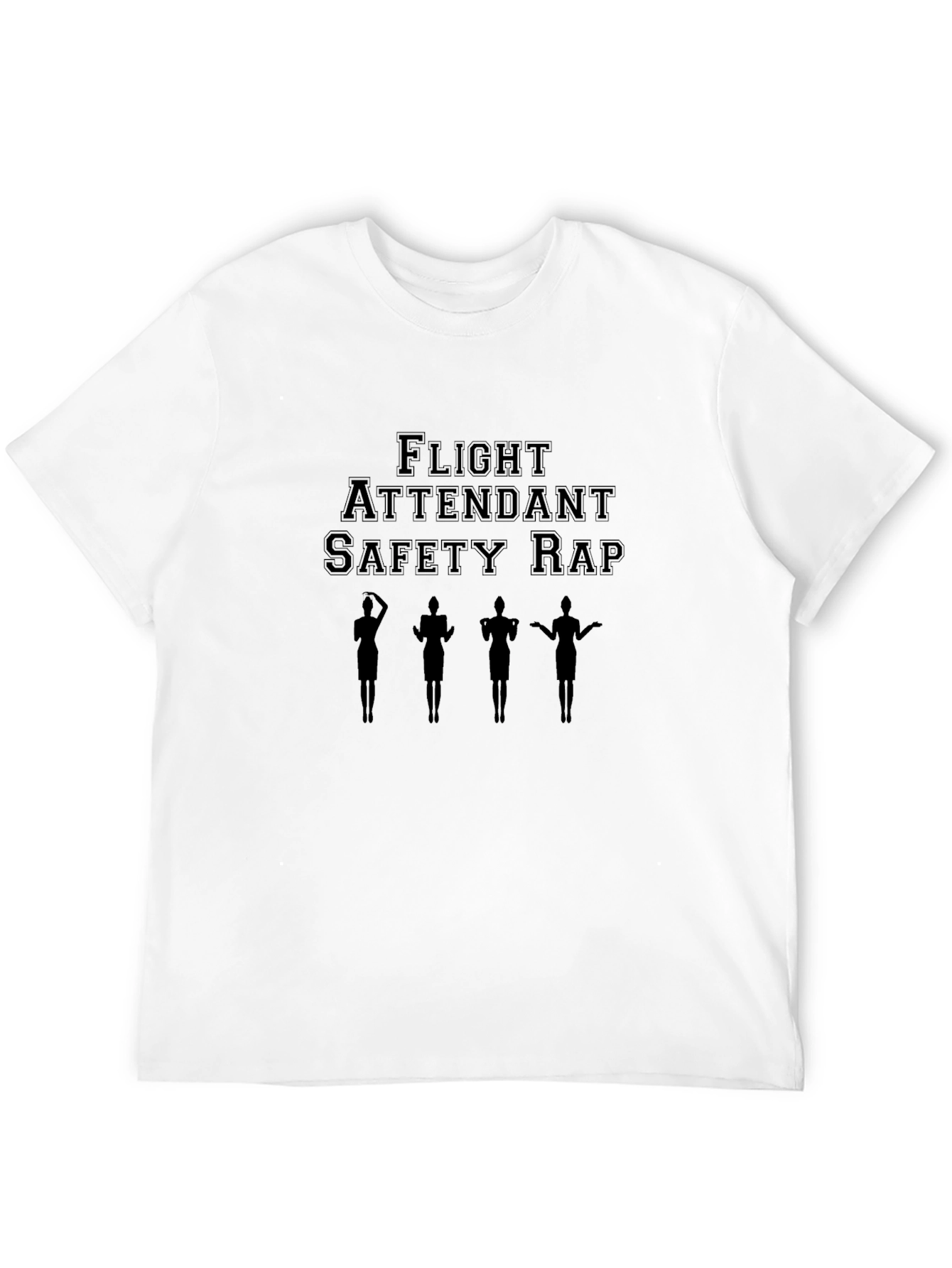 Camiseta Negra Flight Attendant Safety Rap