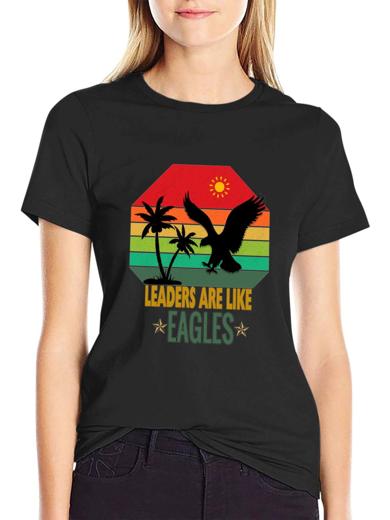 Camiseta Hombre: Liderazgo Águila Sunset