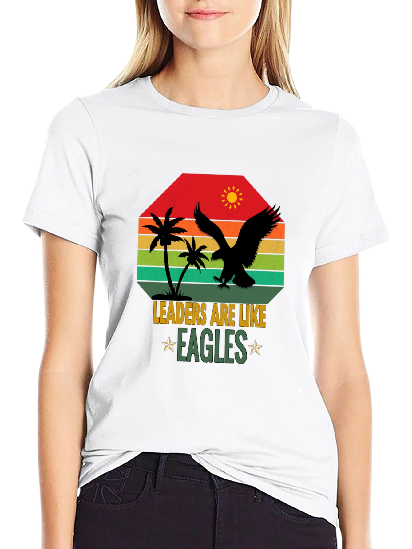 Camiseta Hombre: Liderazgo Águila Sunset