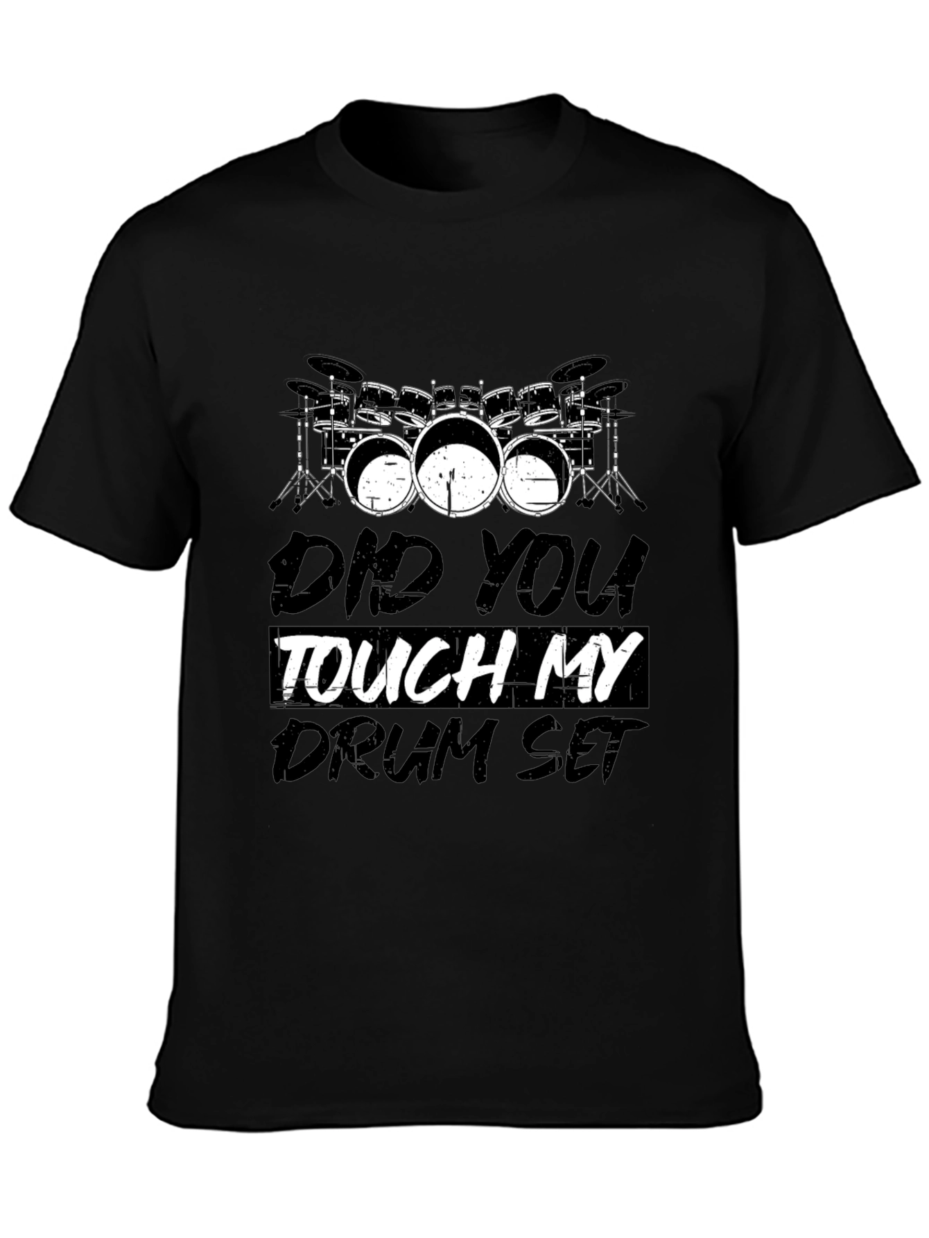 Camiseta Negra Drum Set: Para Amantes de la Batería