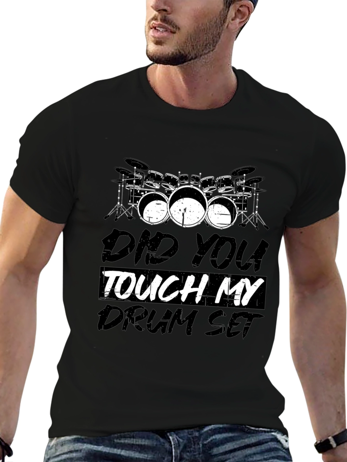 Camiseta Negra Drum Set: Para Amantes de la Batería
