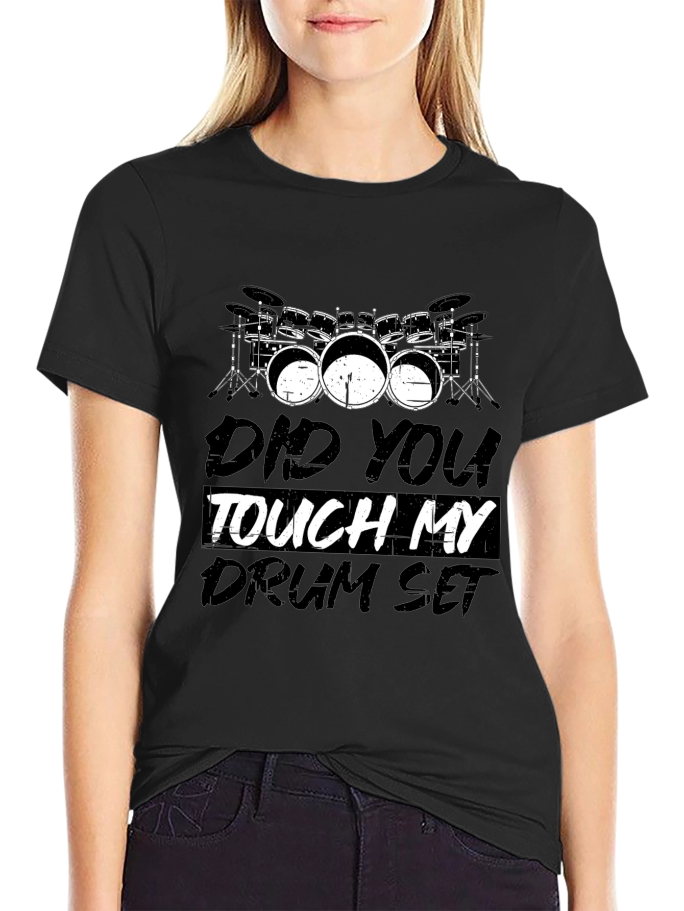 Camiseta Negra Drum Set: Para Amantes de la Batería