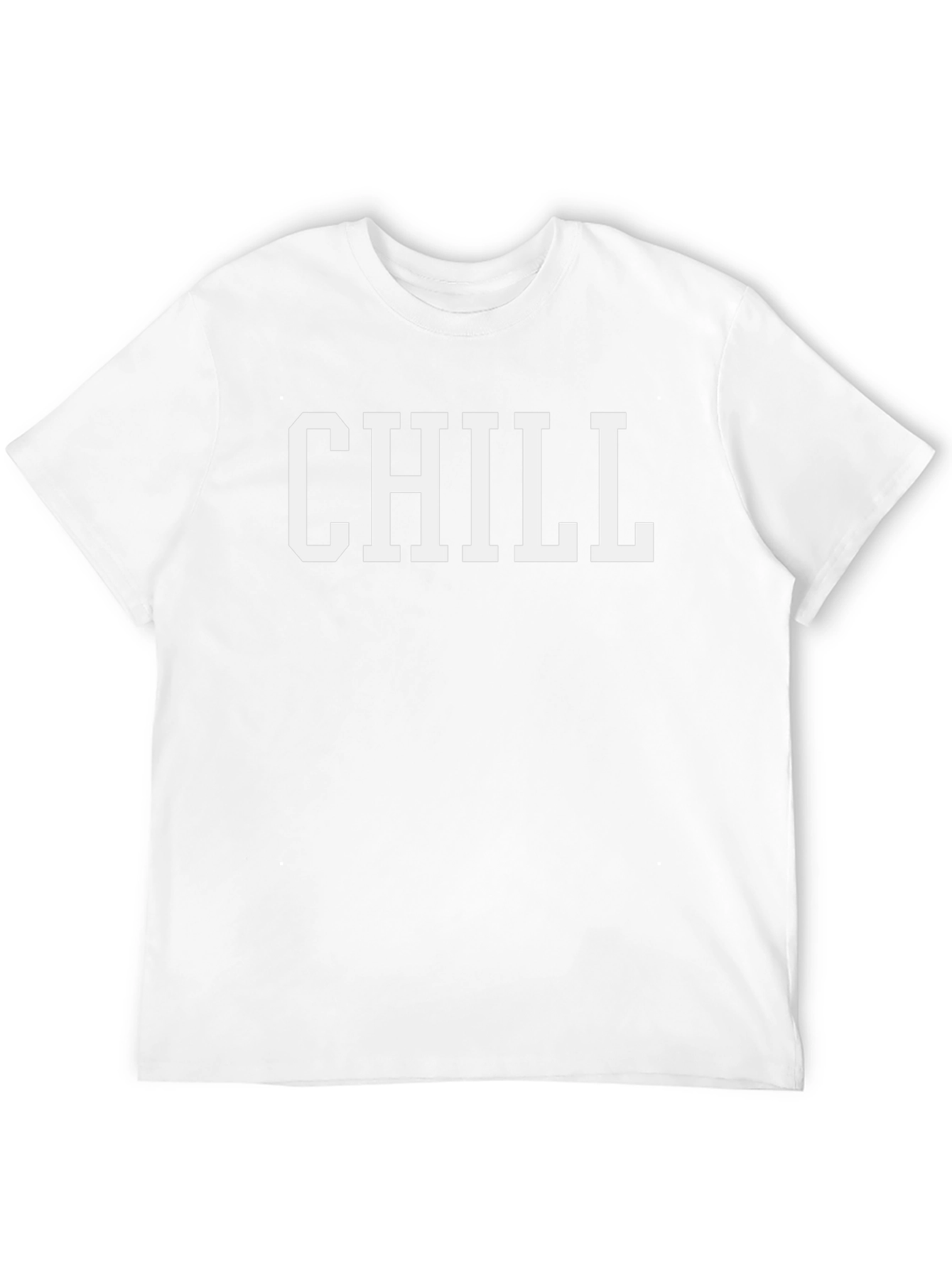 Camiseta Hombre Negra con Estampado CHILL
