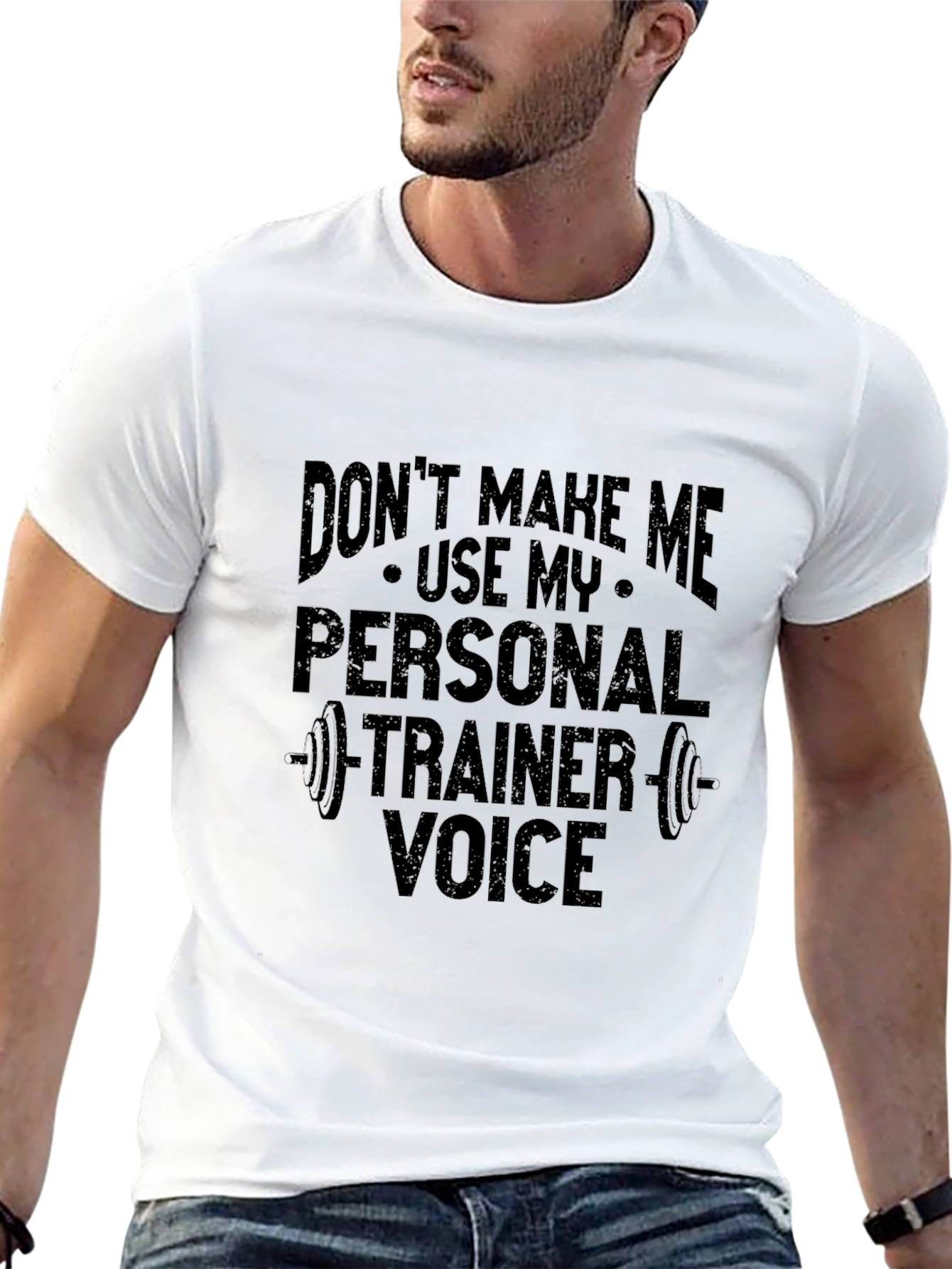 Camiseta Negra Divertida para Entrenador Personal