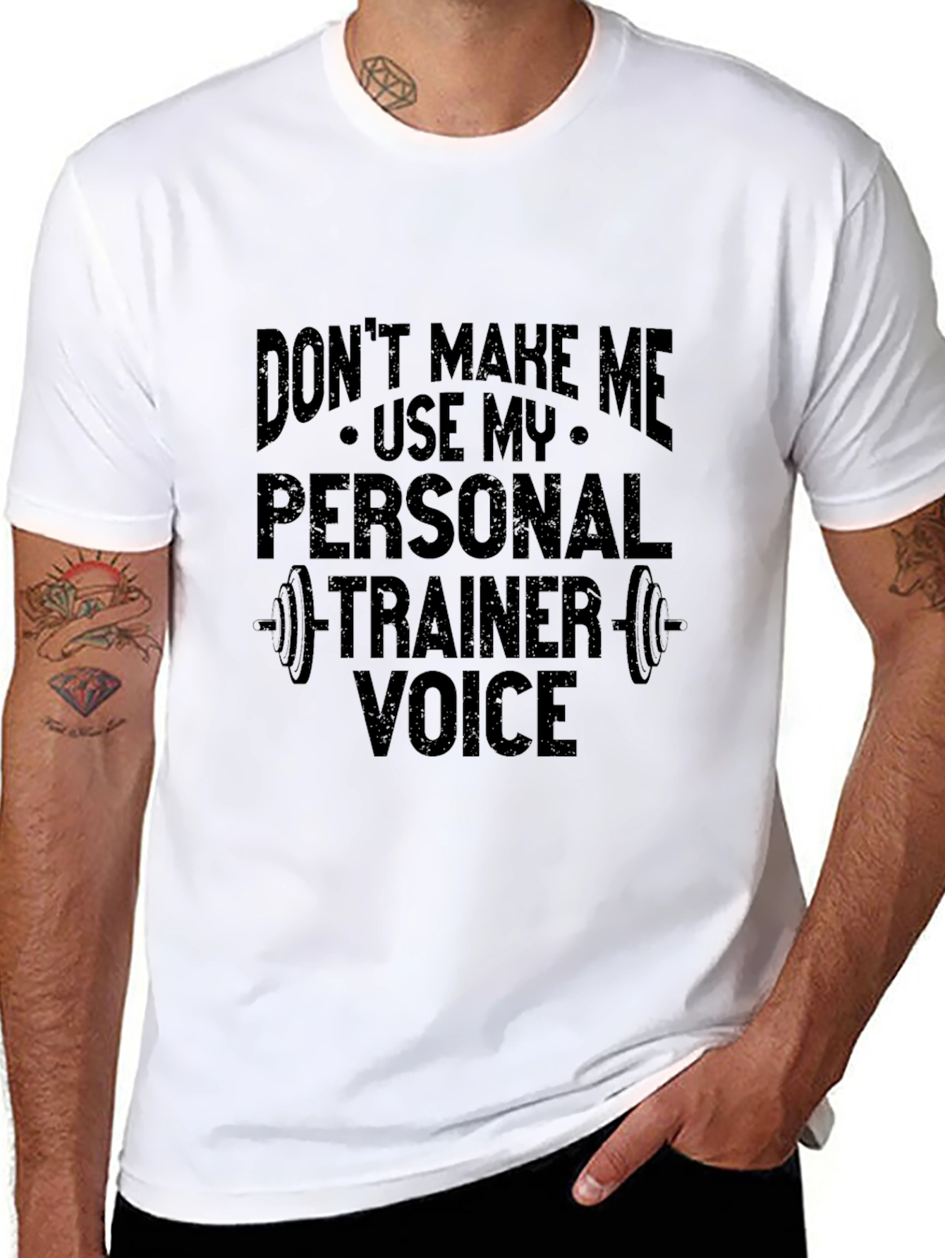 Camiseta Negra Divertida para Entrenador Personal