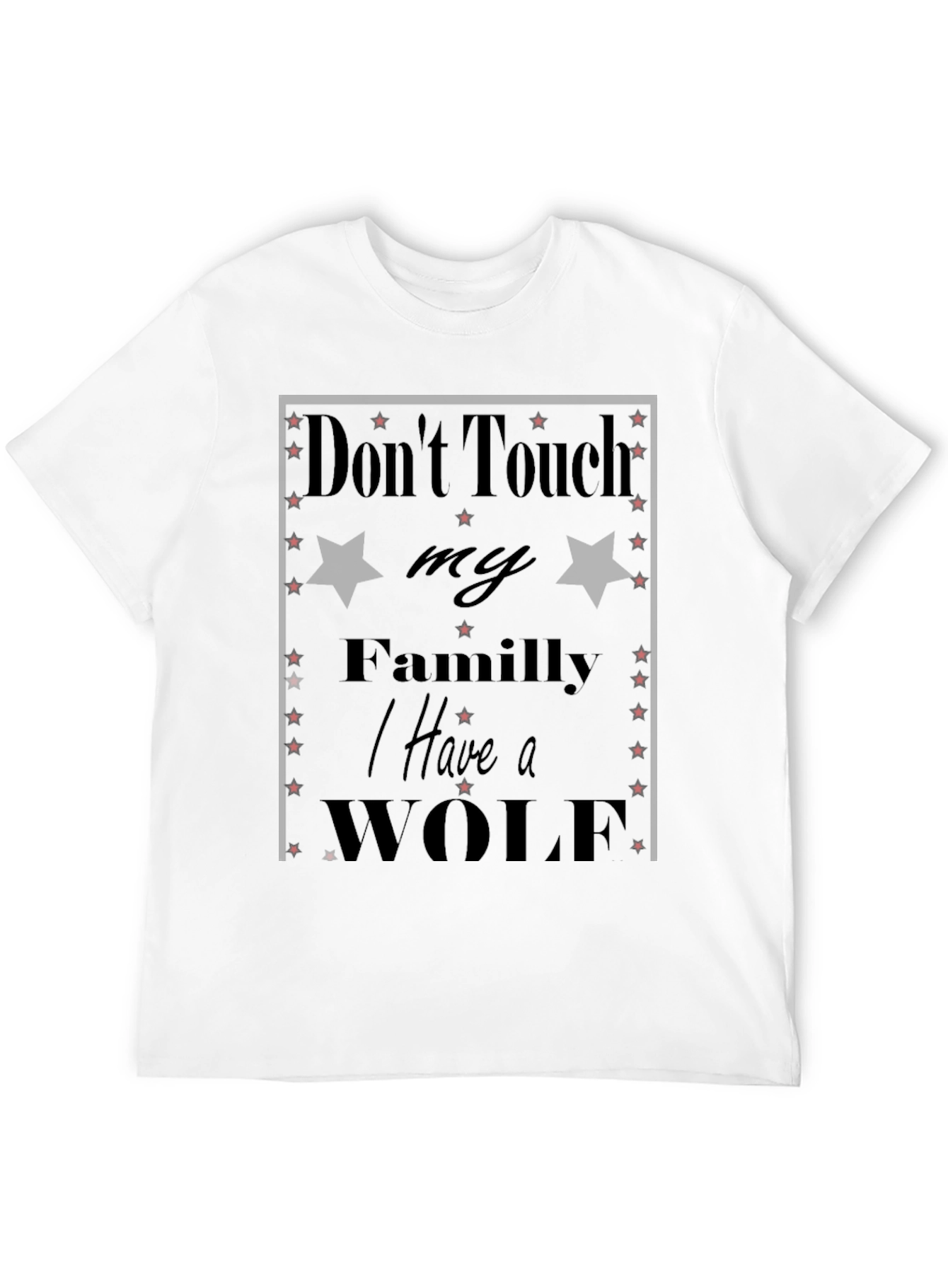 Camiseta Negra: No Toques a mi Familia