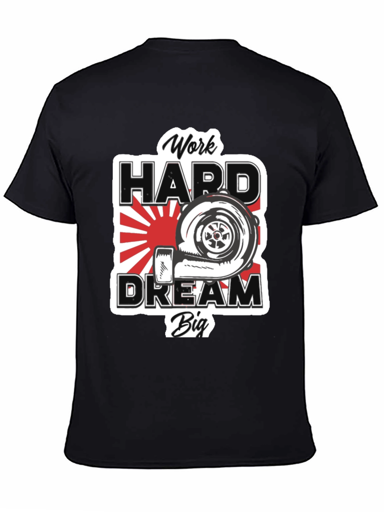 Camiseta Negra: Work Hard Dream Big