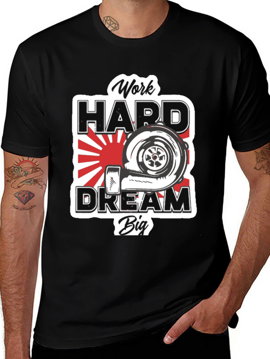 Camiseta Negra: Work Hard Dream Big