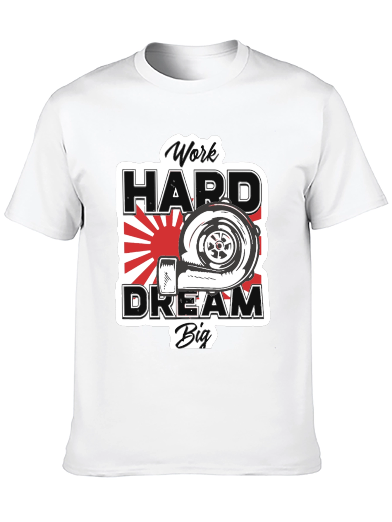 Camiseta Negra: Work Hard Dream Big