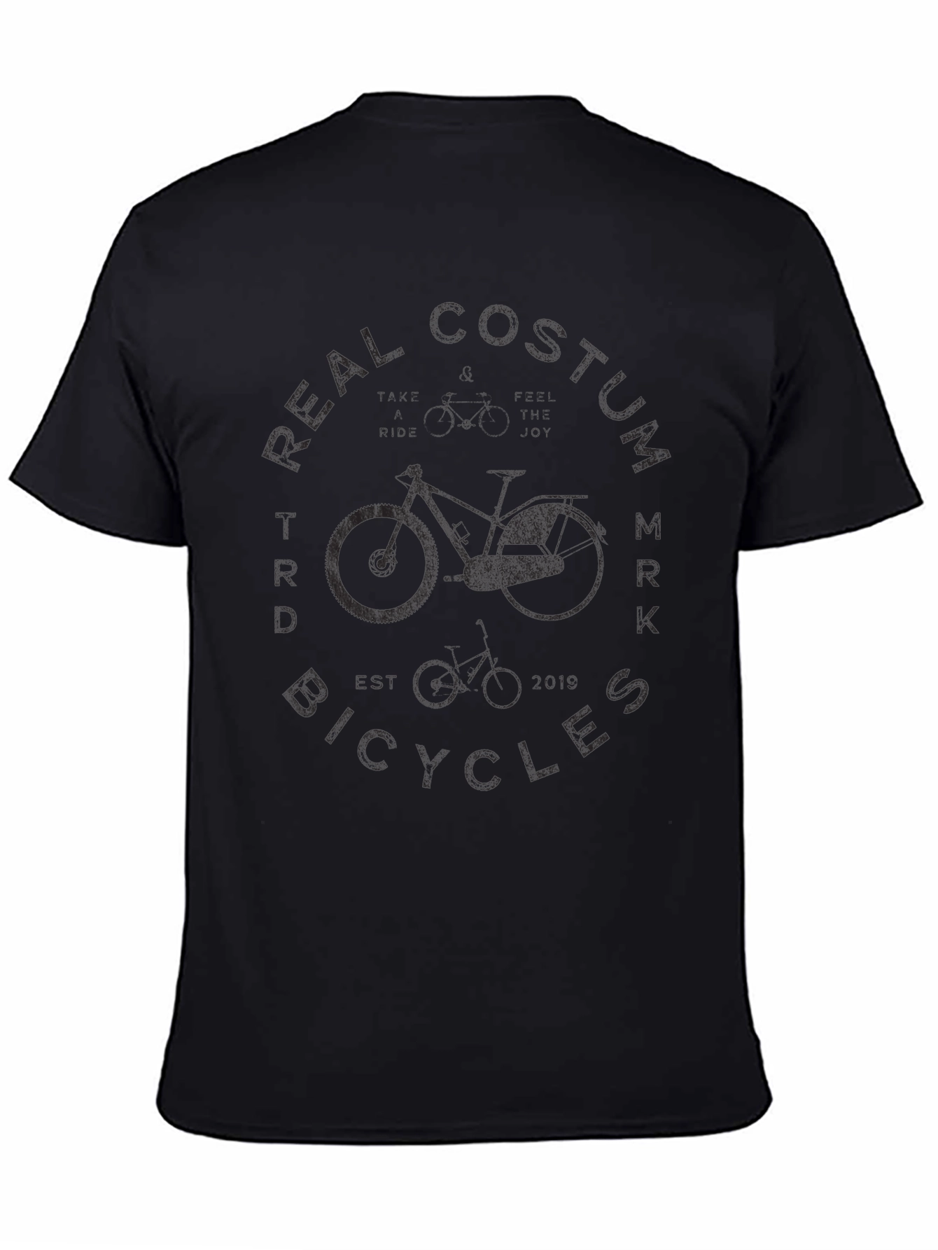Camiseta Negra Diseño Bicicleta