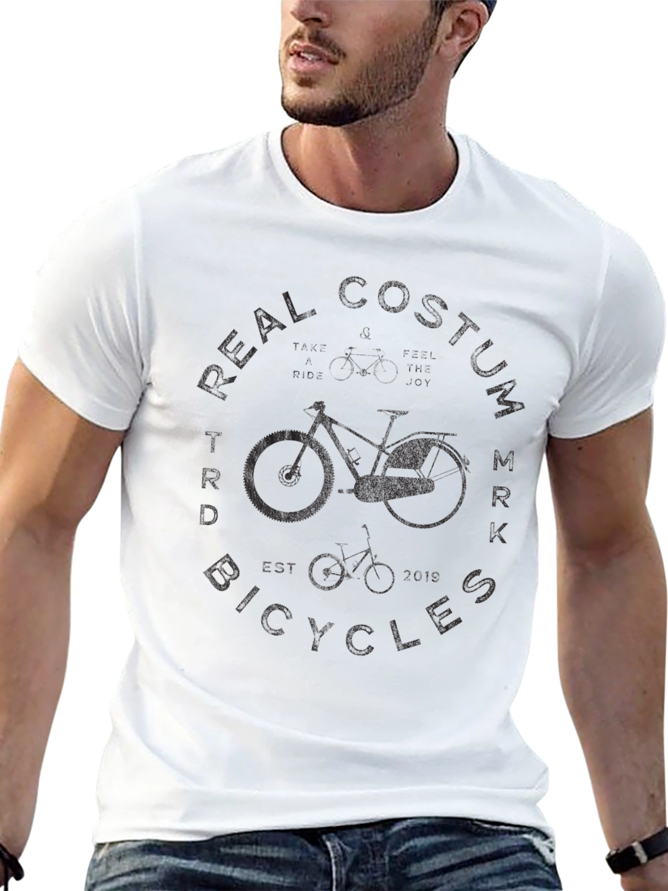 Camiseta Negra Diseño Bicicleta