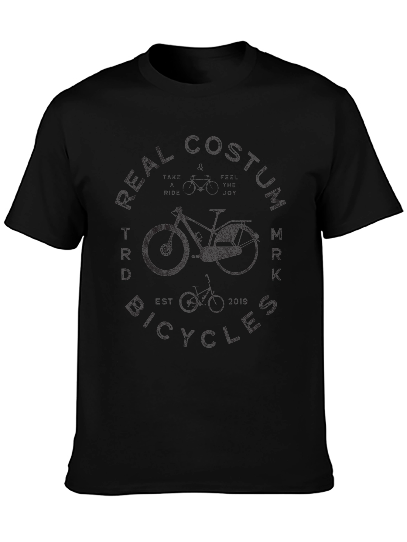Camiseta Negra Diseño Bicicleta