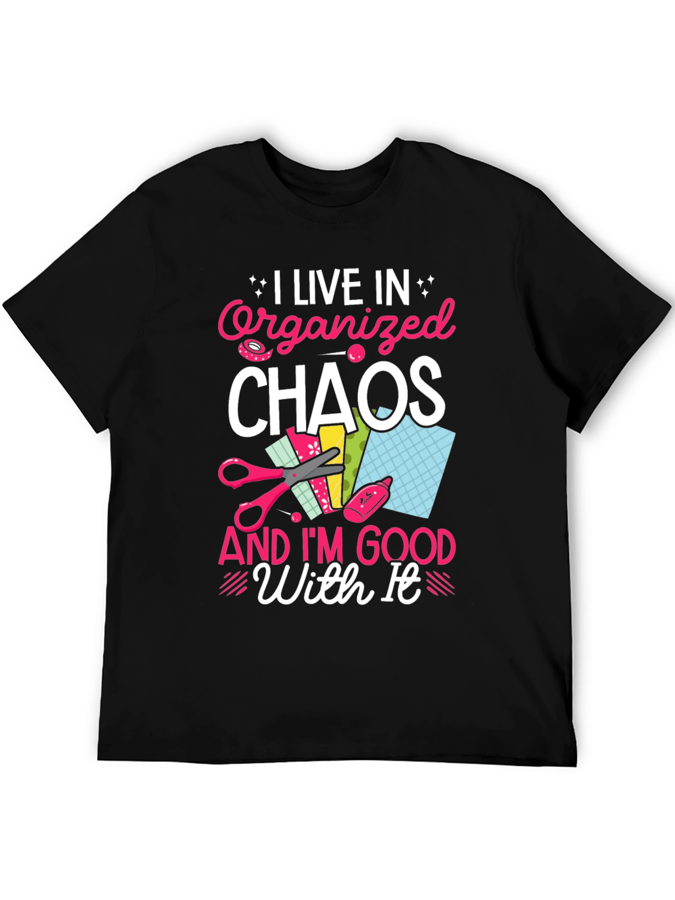 Camiseta Caos Organizado para amantes de las manualidades