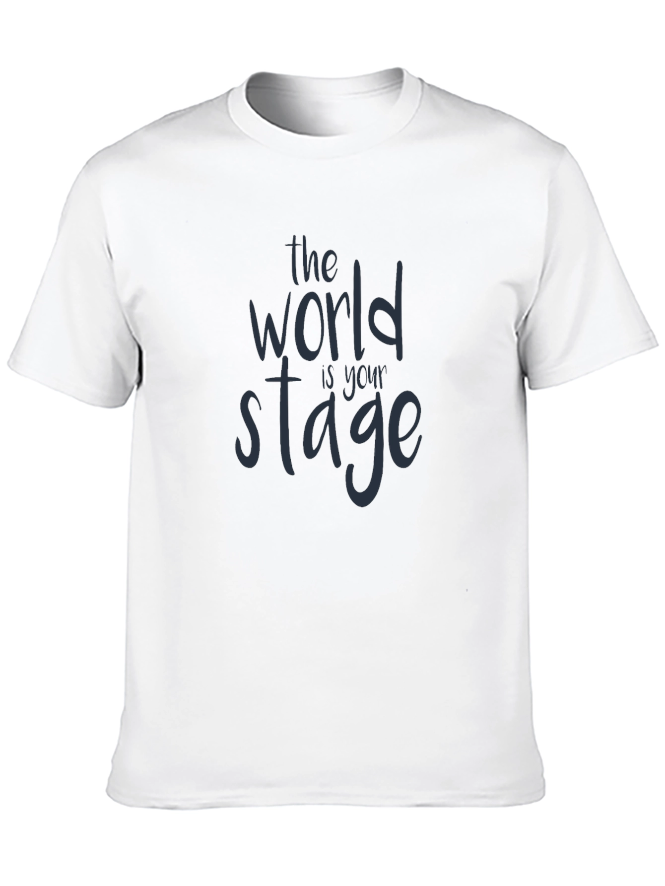 Camiseta Negra con Diseño El Mundo Es Tu Escenario