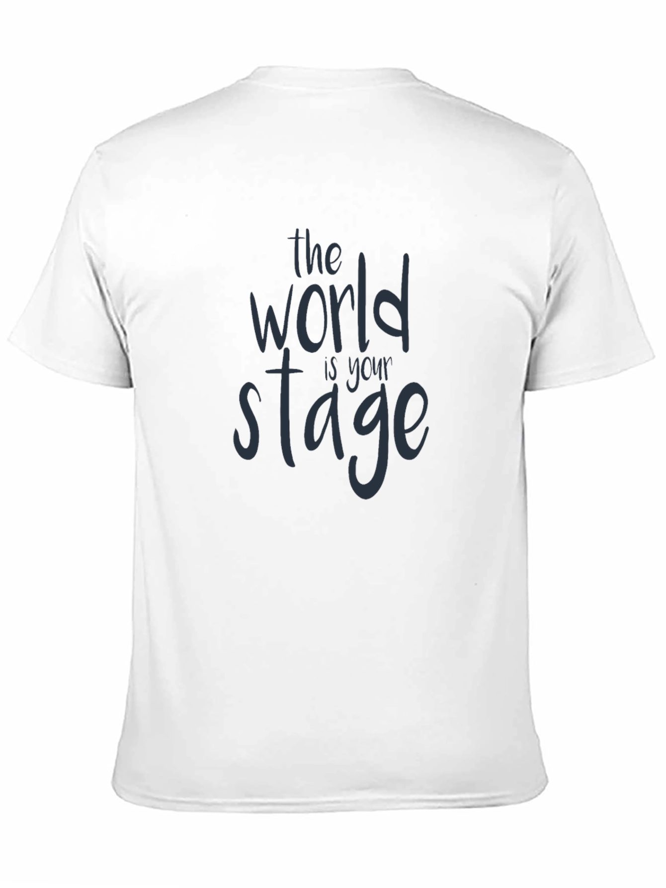 Camiseta Negra con Diseño El Mundo Es Tu Escenario