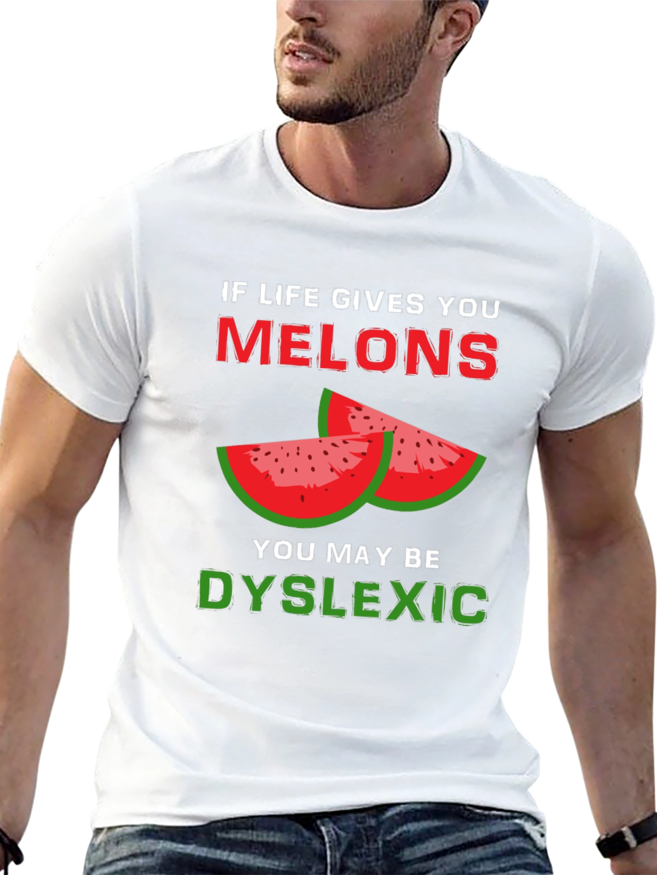 Camiseta Negra Humor Melones - Dislexia