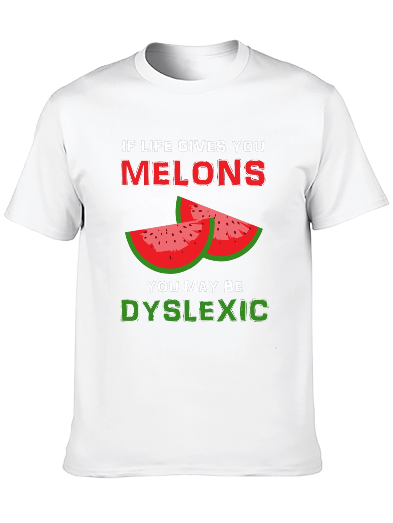 Camiseta Negra Humor Melones - Dislexia