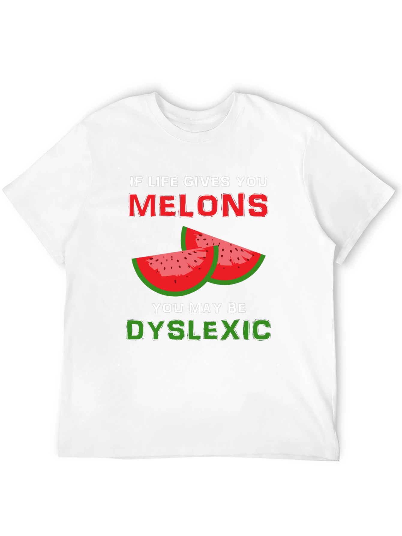 Camiseta Negra Humor Melones - Dislexia