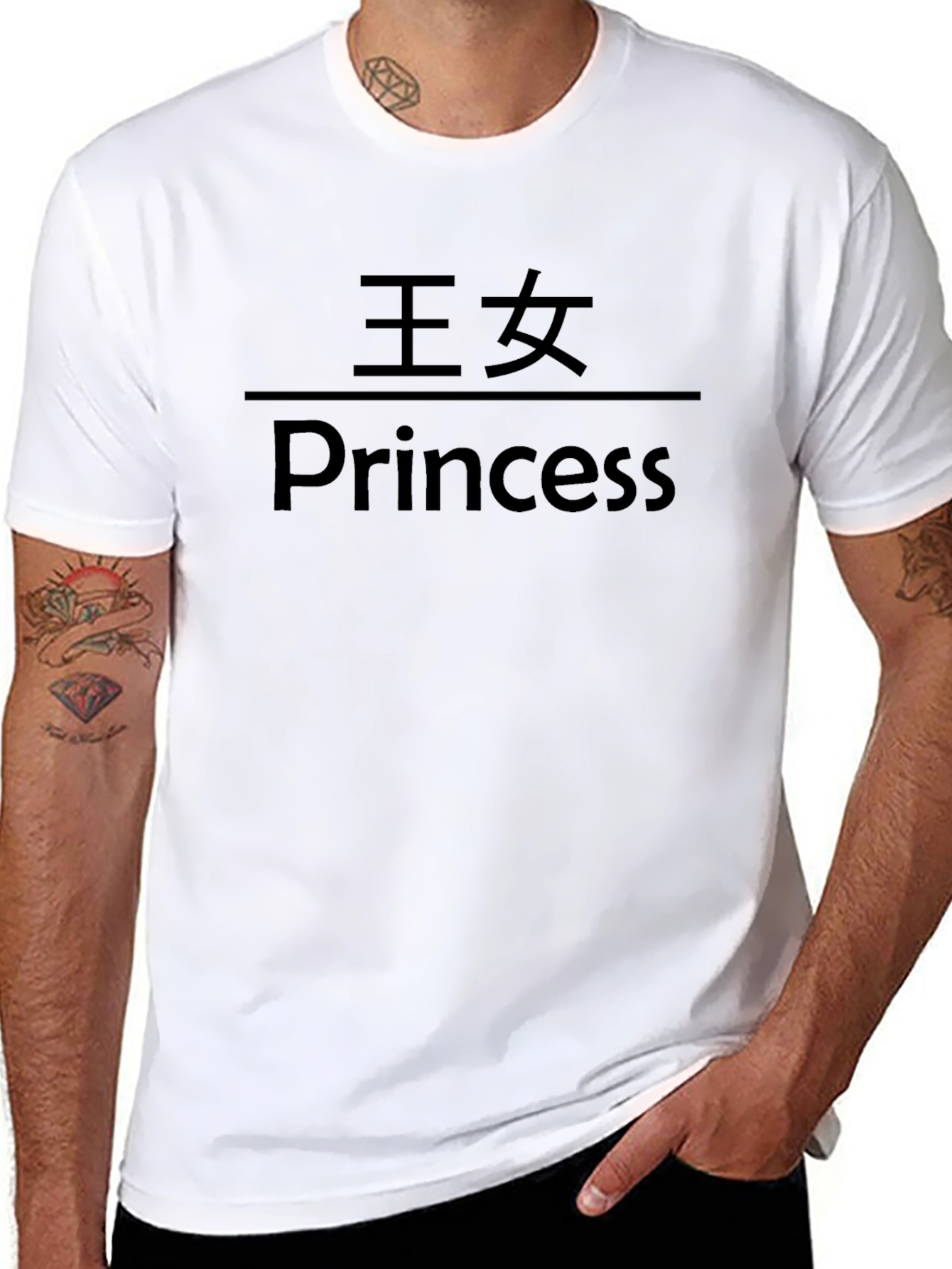 Camiseta Negra Princesa - Estilo Casual