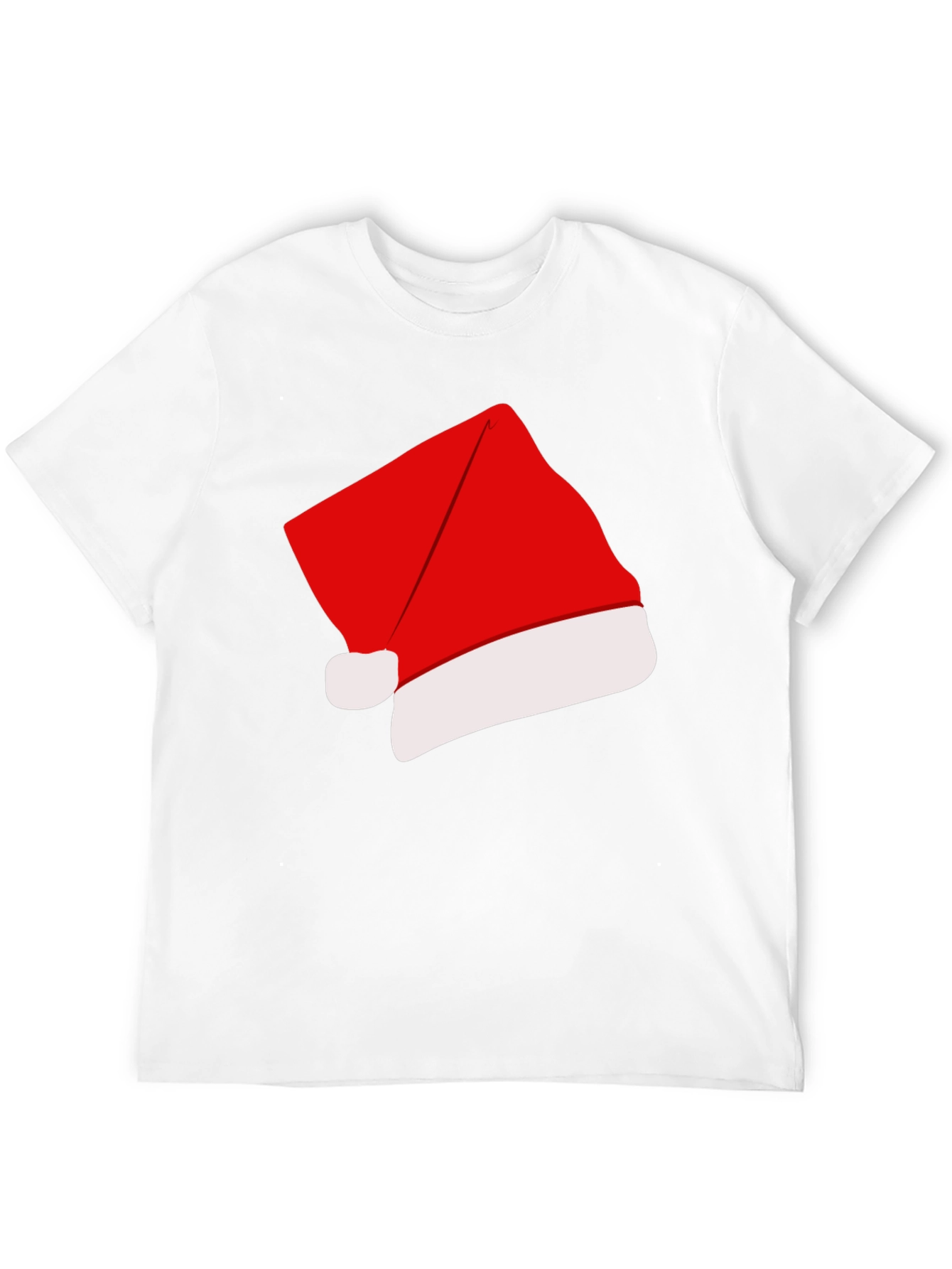 Camiseta Negra con Gorro de Navidad