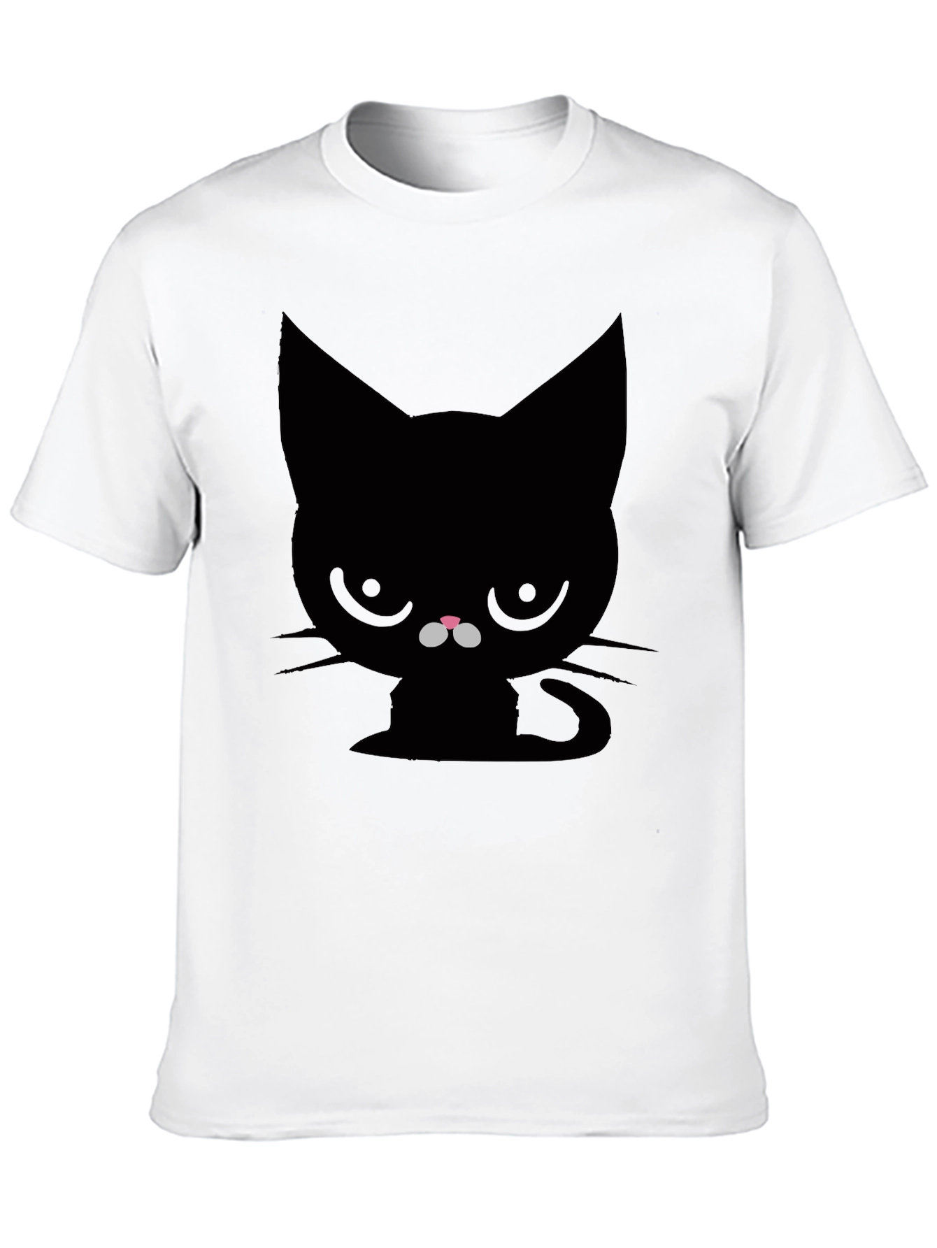 Camiseta Negra Gato Gruñón