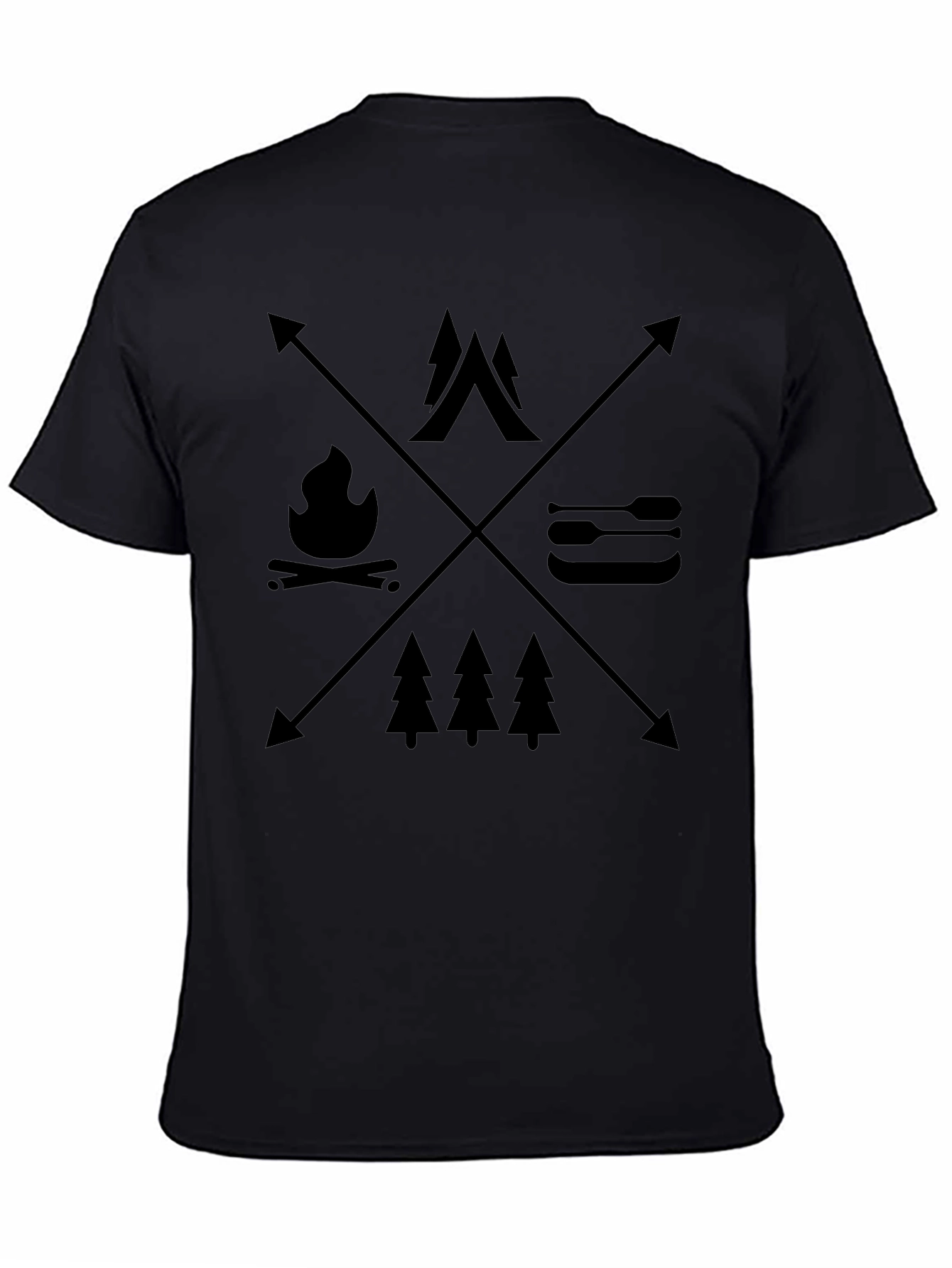 Camiseta Negra Aventura al Aire Libre