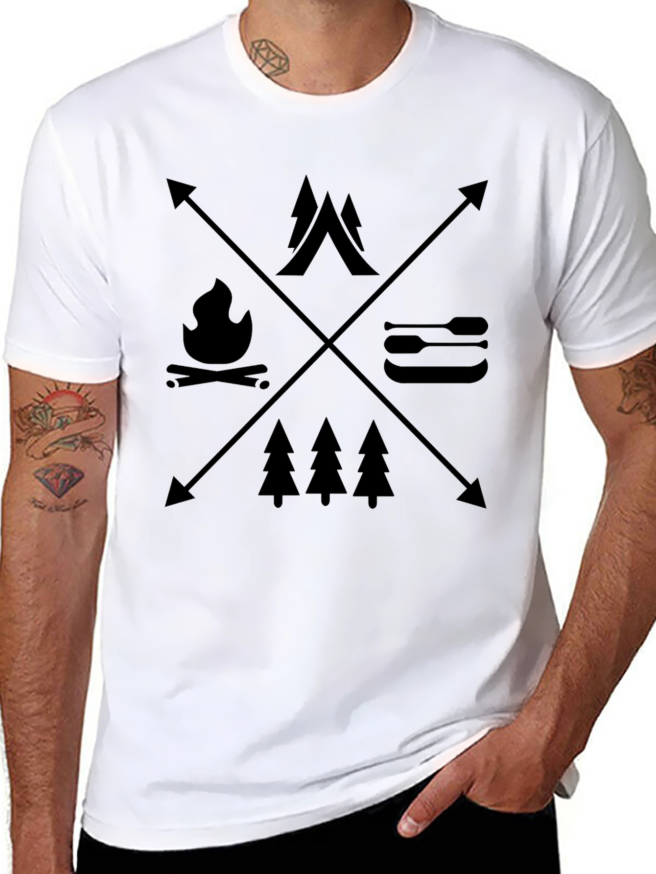 Camiseta Negra Aventura al Aire Libre