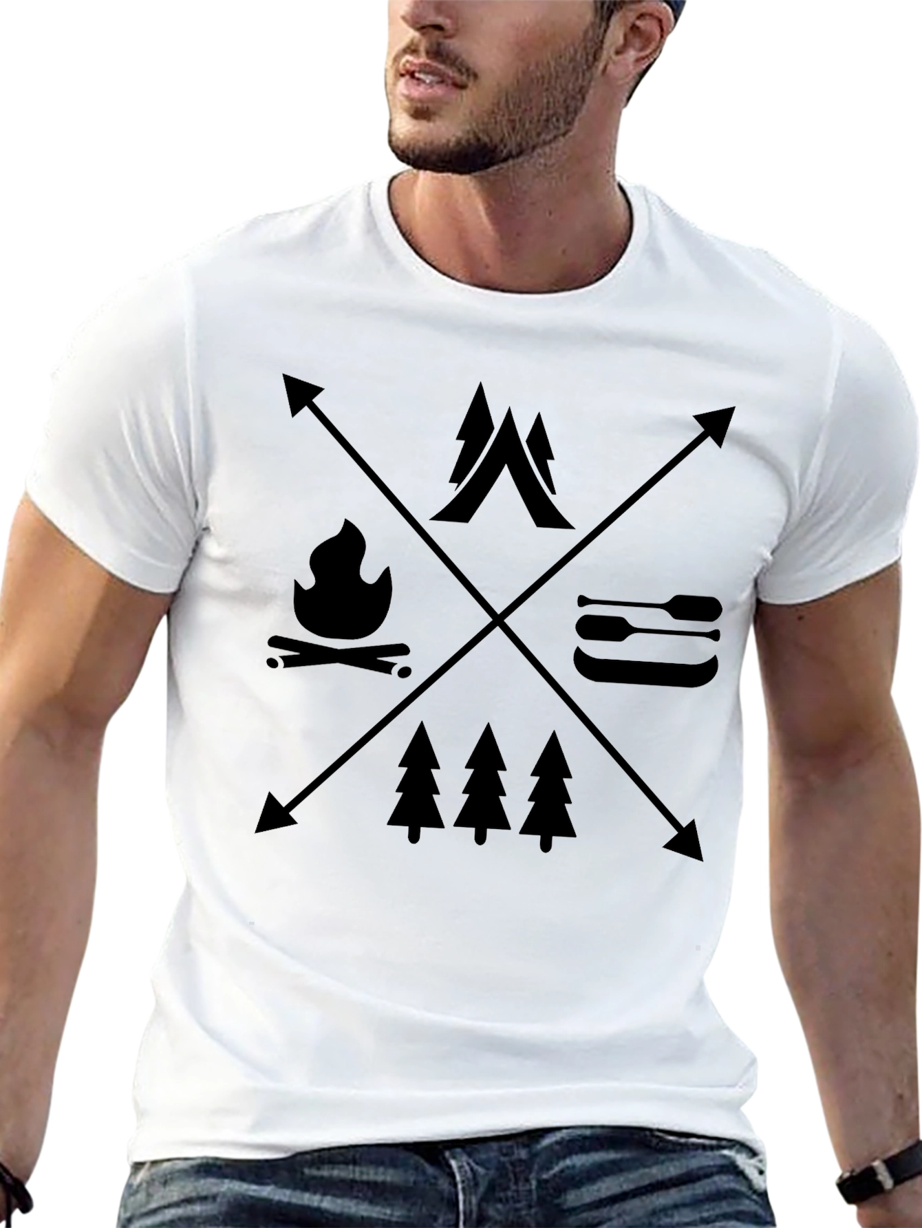 Camiseta Negra Aventura al Aire Libre