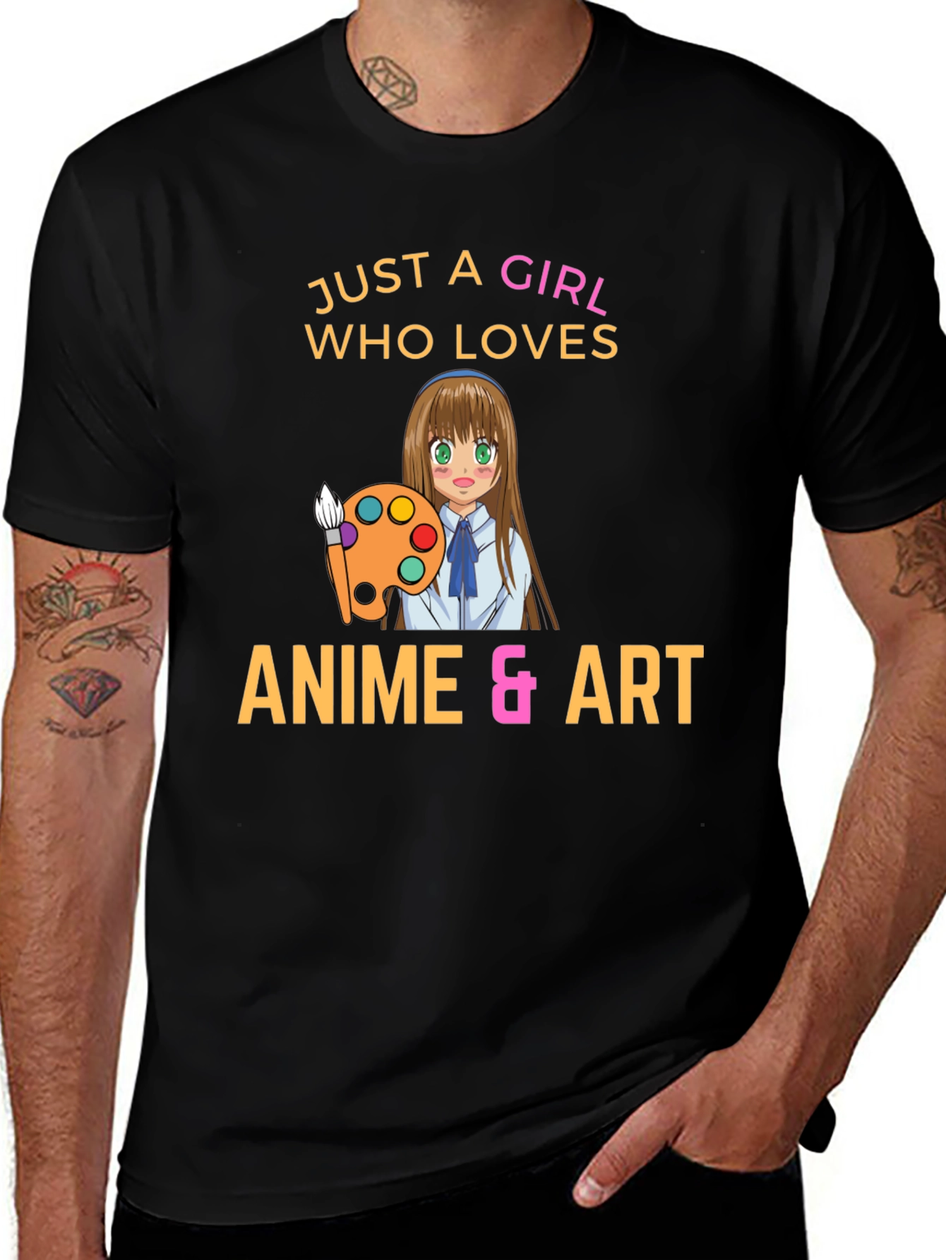 Camiseta Negra Anime & Arte