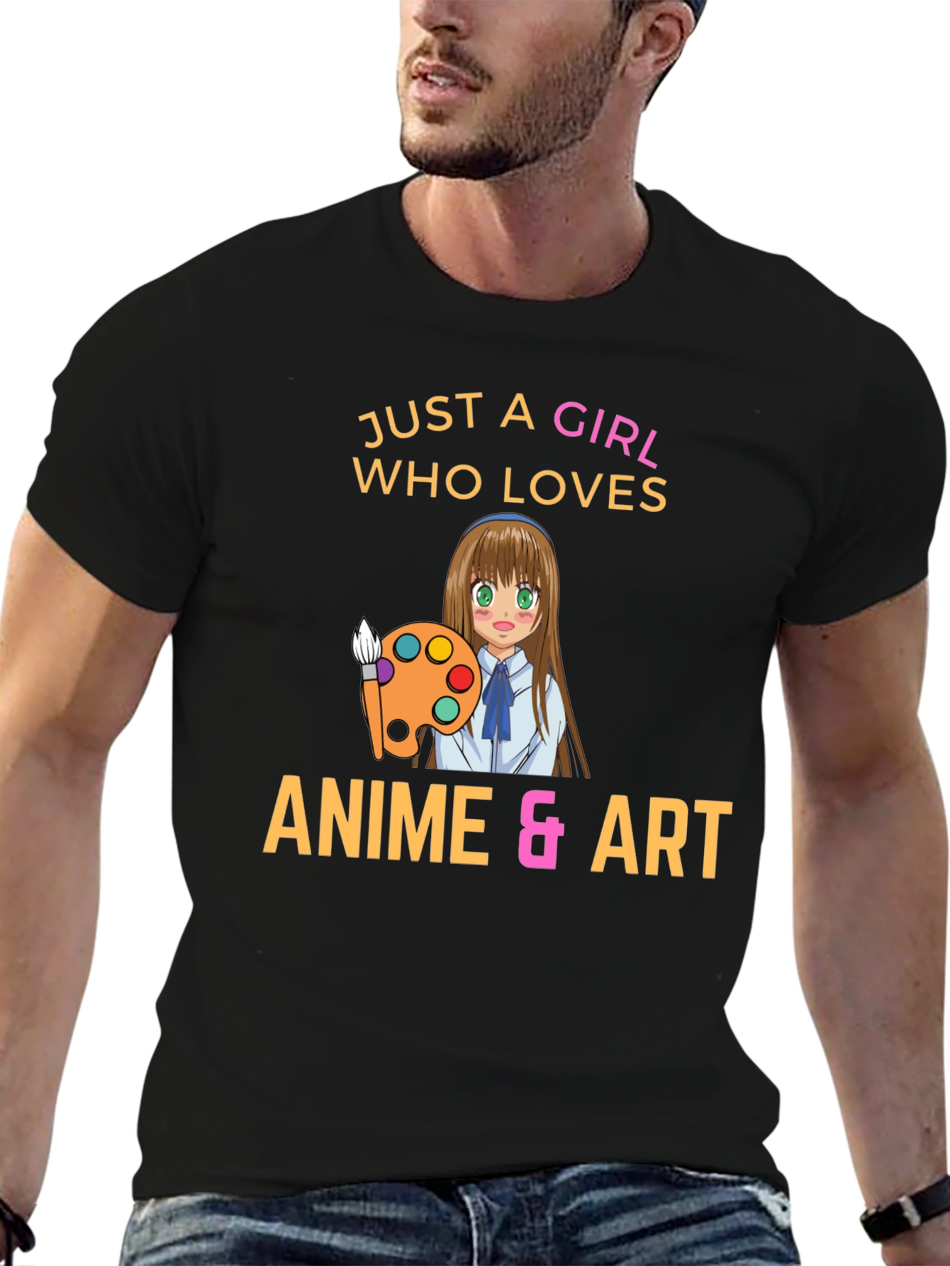 Camiseta Negra Anime & Arte