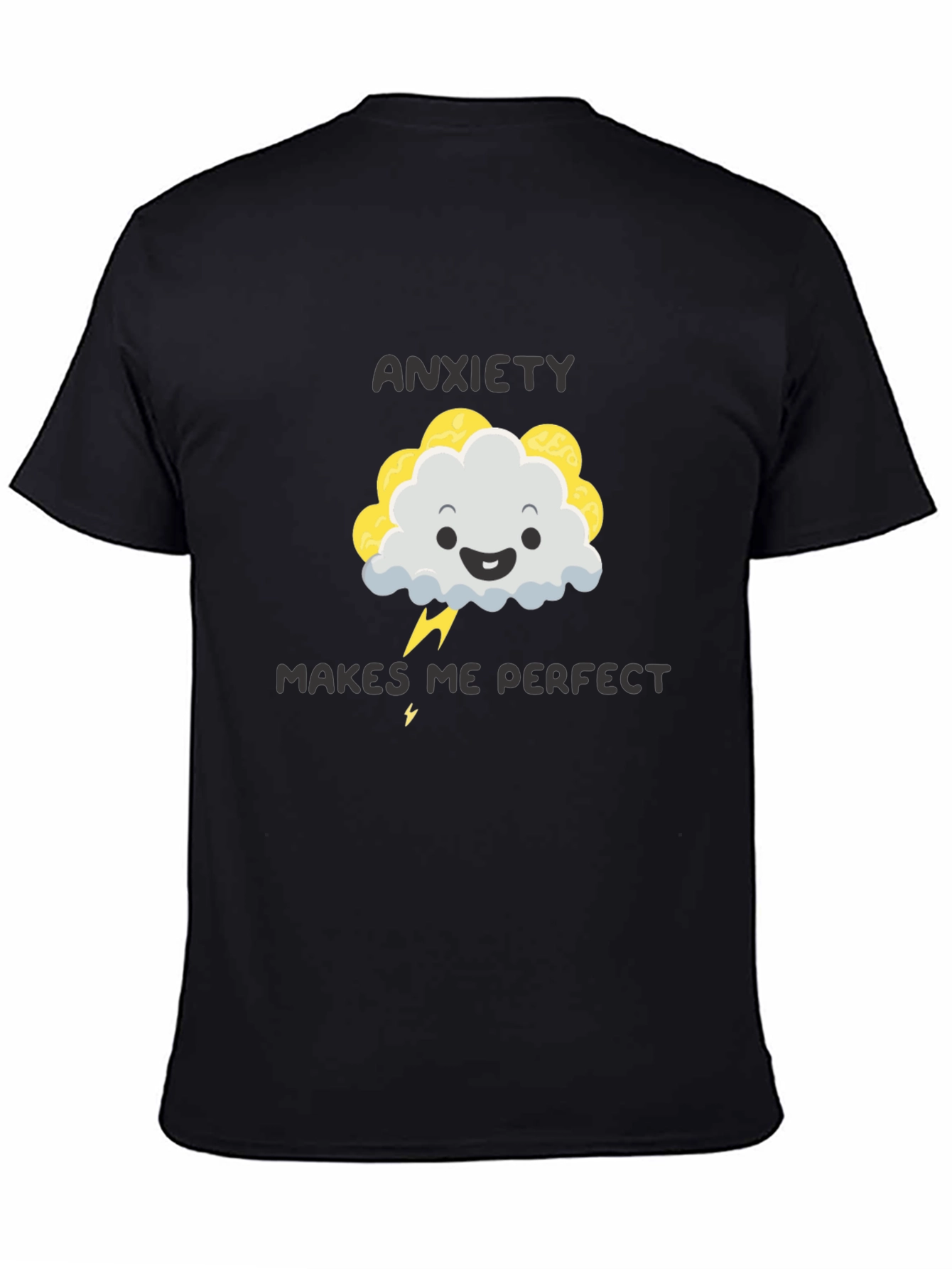 Camiseta Negra Ansiedad me hace perfecto