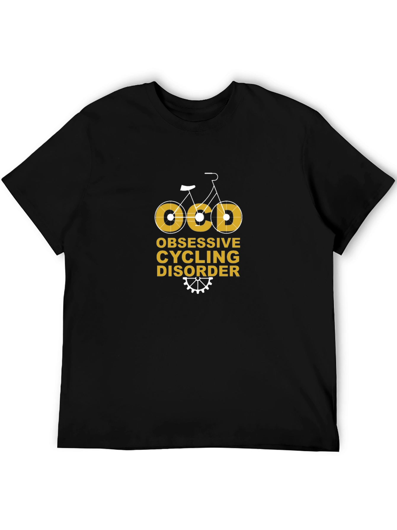 Camiseta Negra Ciclismo OCD: Obsesivo y Divertido