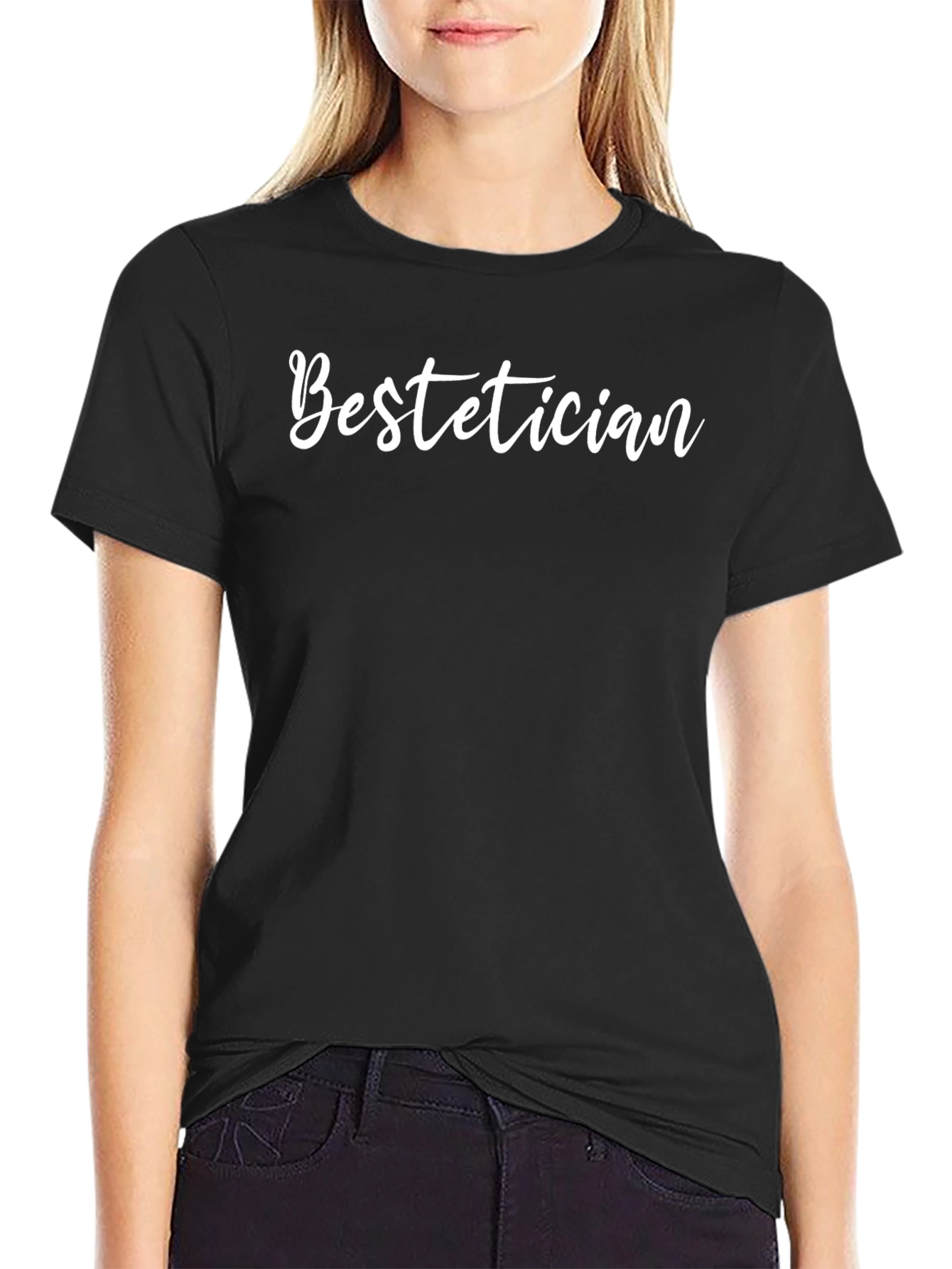 Camiseta Negra Bestetician para Esteticistas
