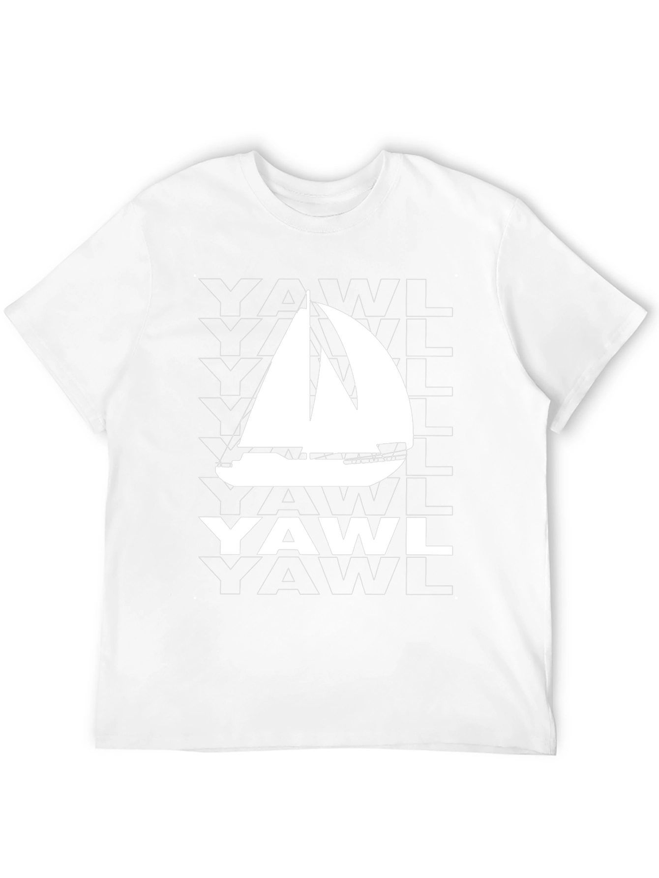Camiseta Negra con Diseño de Velero YAWL