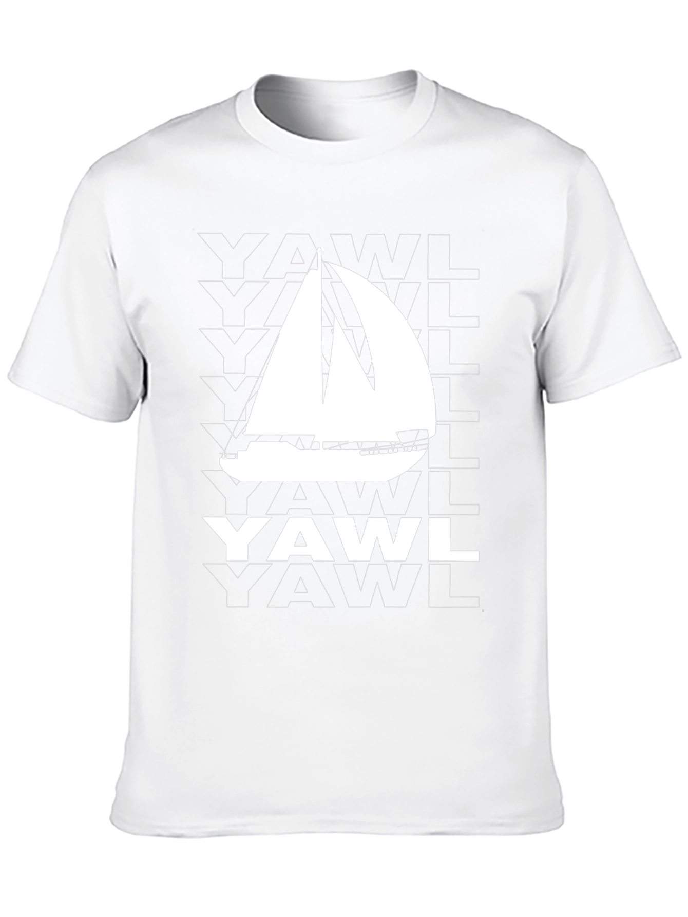 Camiseta Negra con Diseño de Velero YAWL