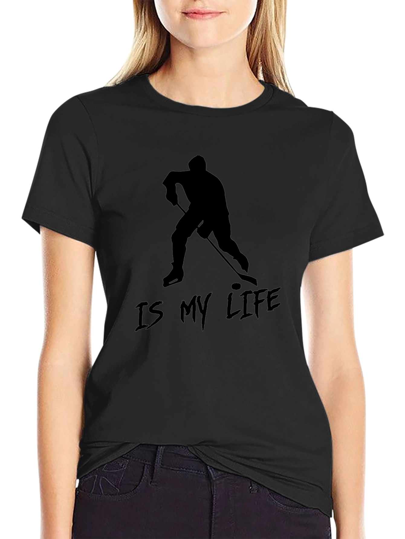 Camiseta Negra Hockey Is My Life