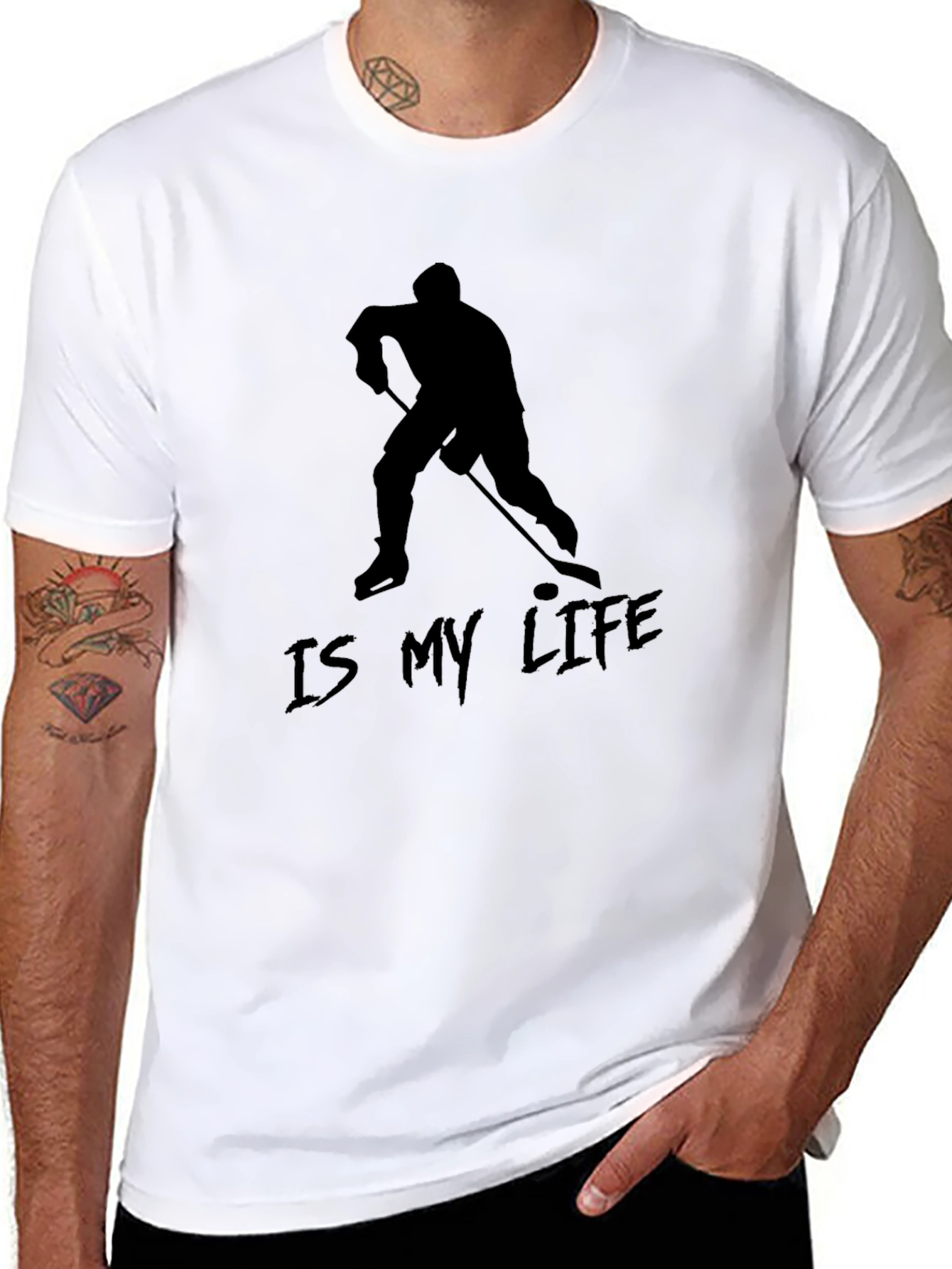 Camiseta Negra Hockey Is My Life
