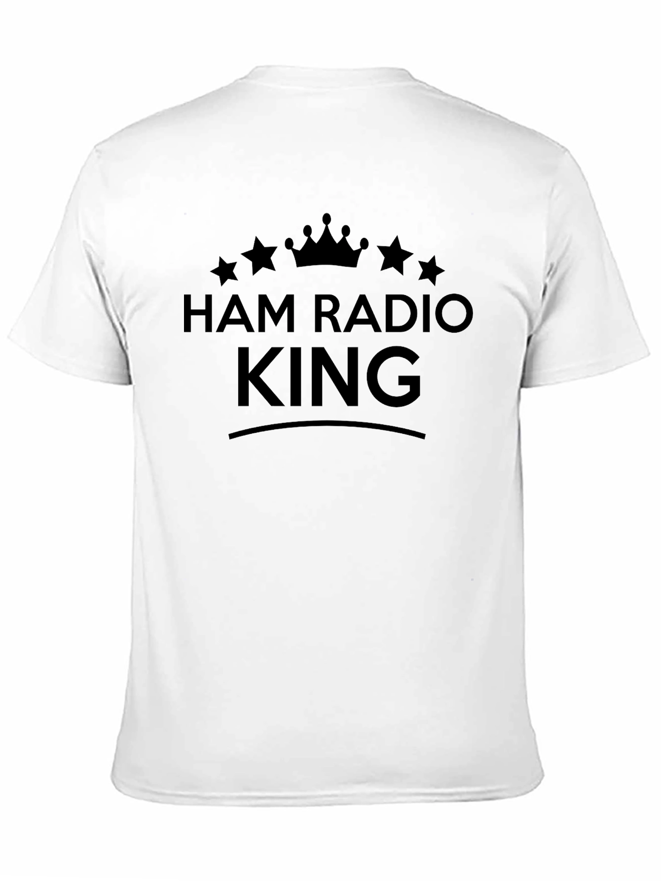 Camiseta Negra Ham Radio King - Para Radioaficionados