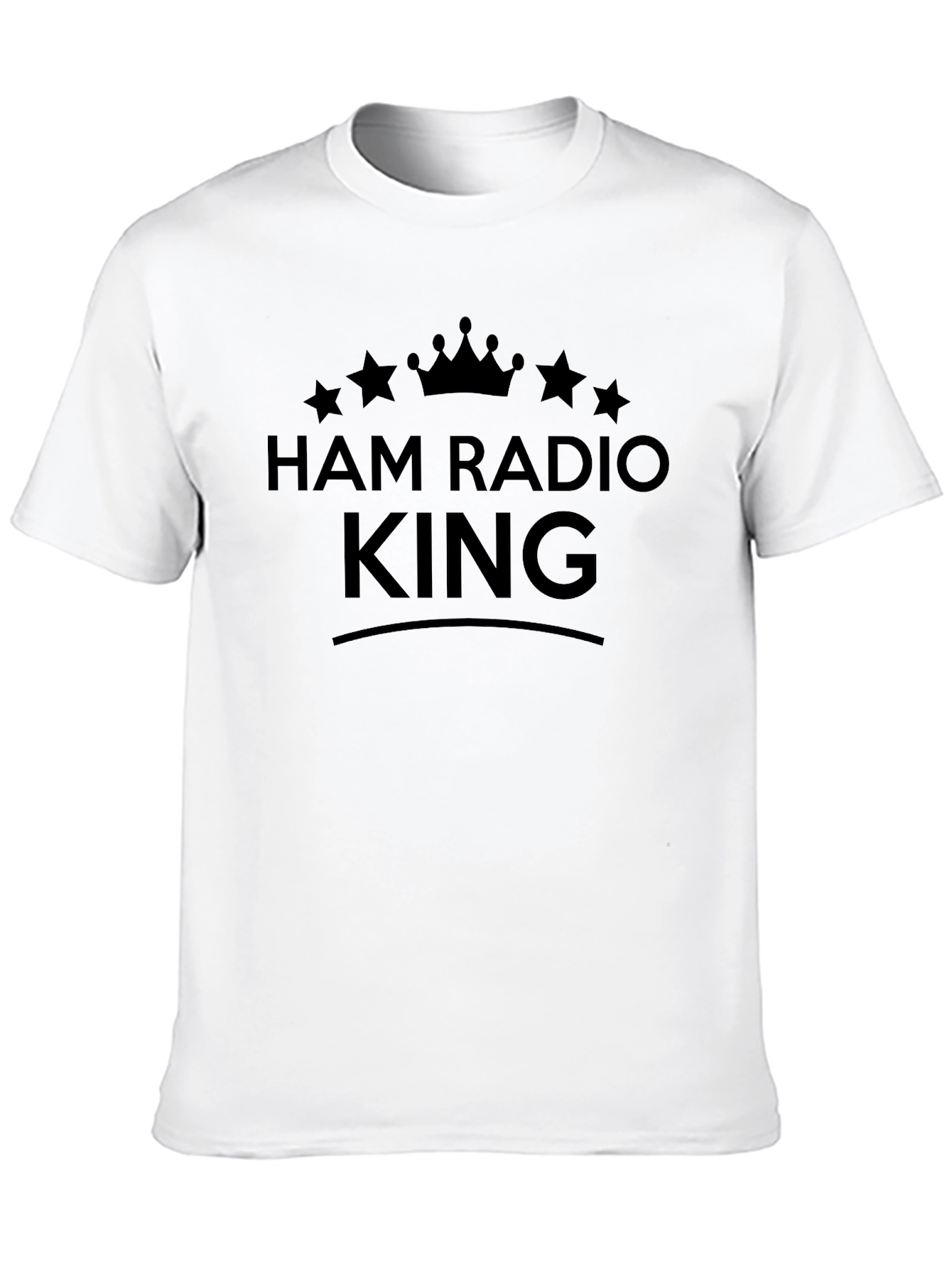 Camiseta Negra Ham Radio King - Para Radioaficionados