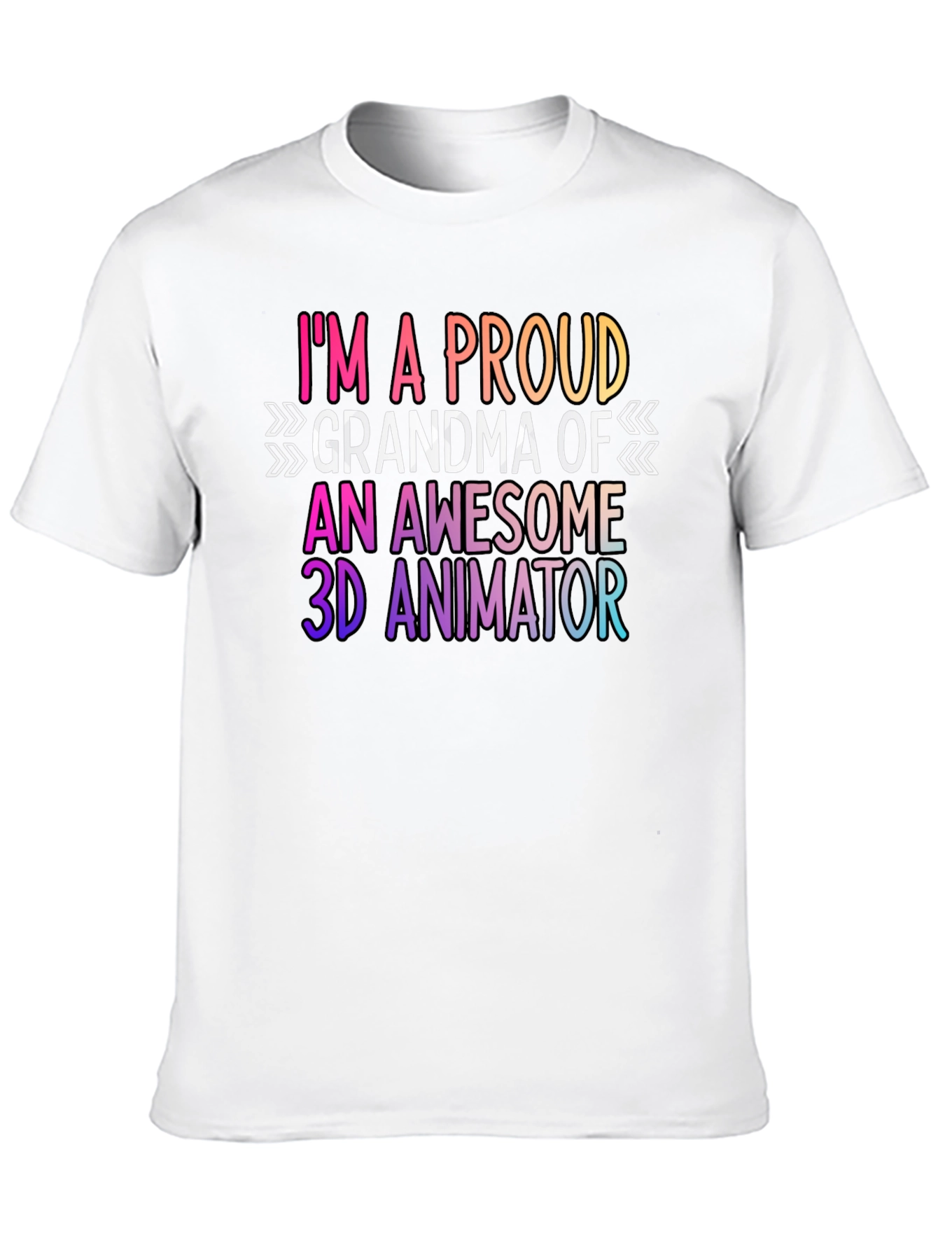 Camiseta Negra Abuela Orgullosa de Animador 3D