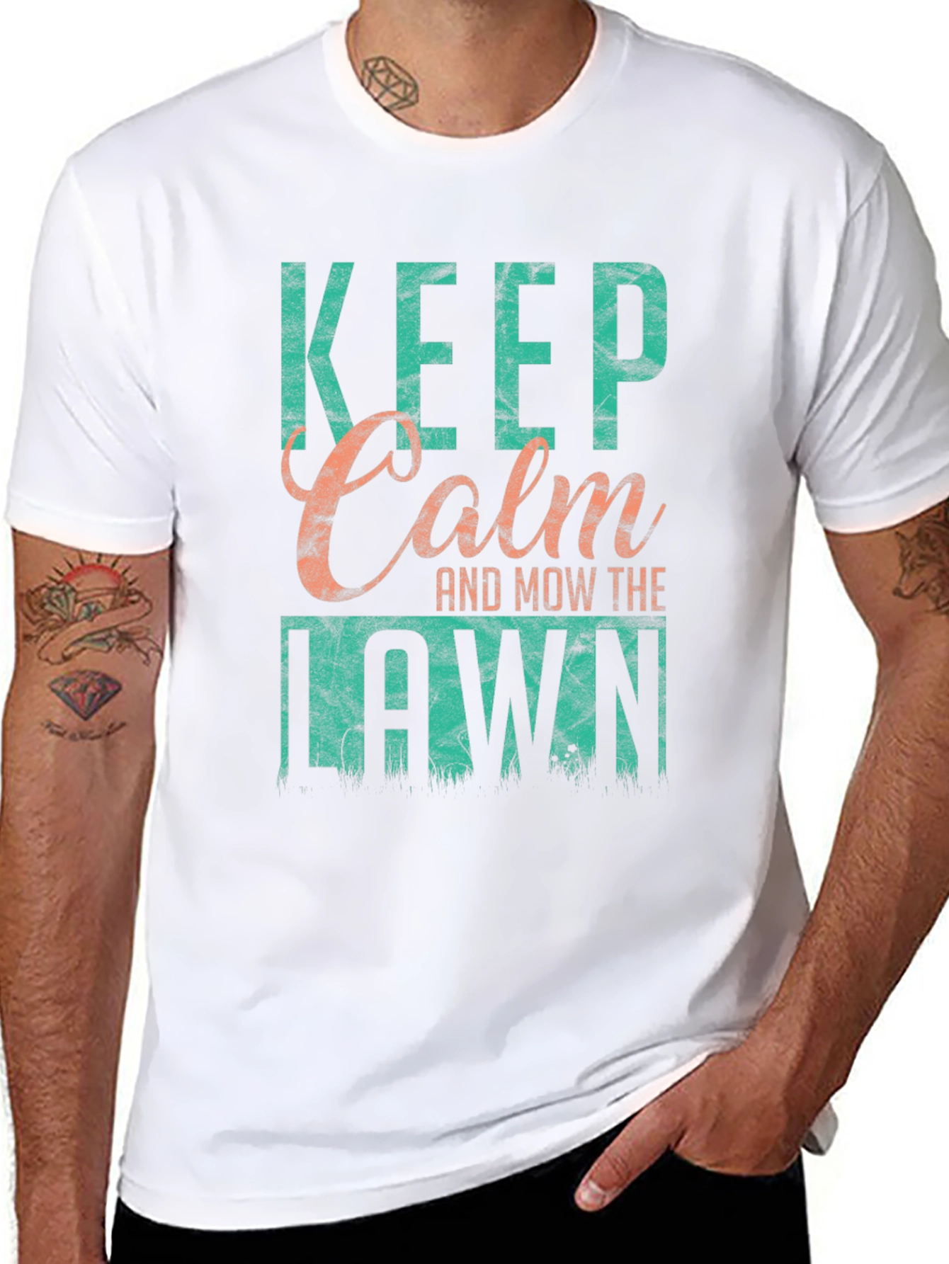 Camiseta Keep Calm and Mow the Lawn para hombre