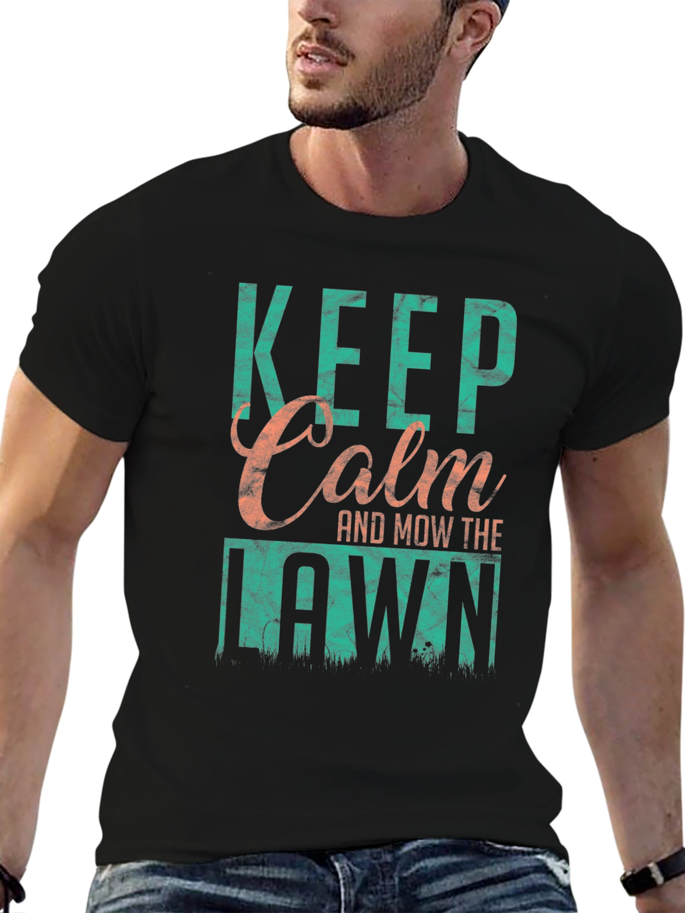 Camiseta Keep Calm and Mow the Lawn para hombre