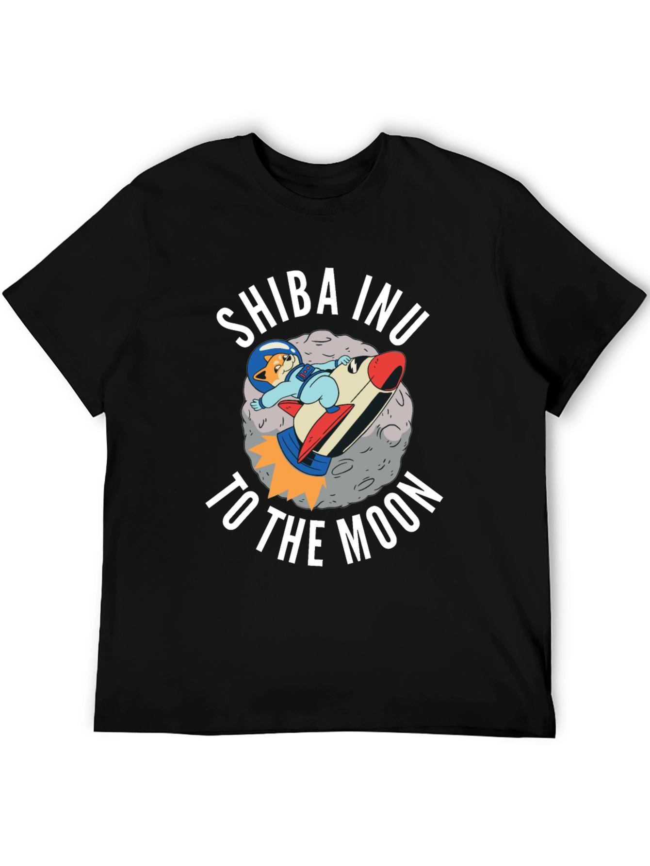 Camiseta Negra Shiba Inu To The Moon