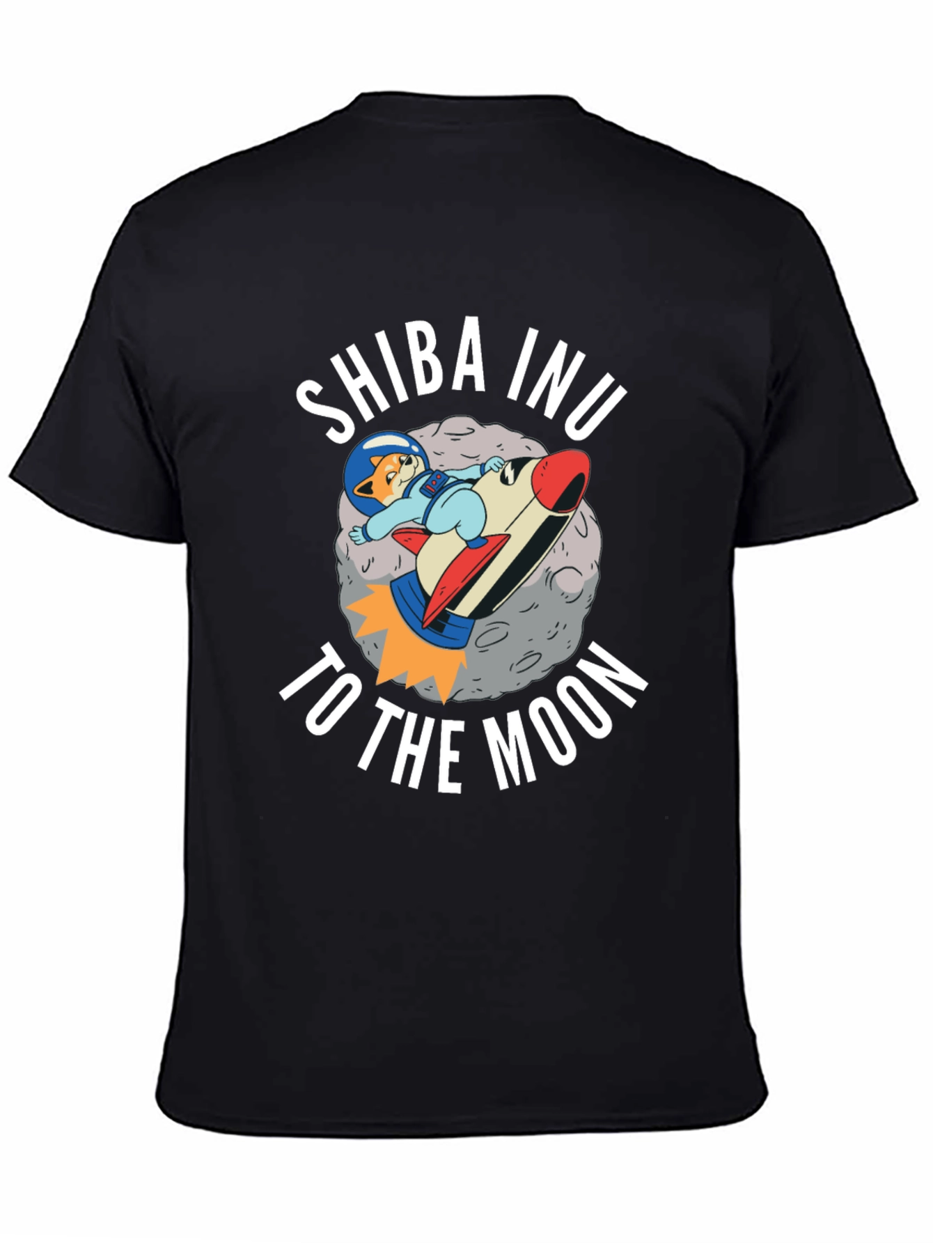 Camiseta Negra Shiba Inu To The Moon